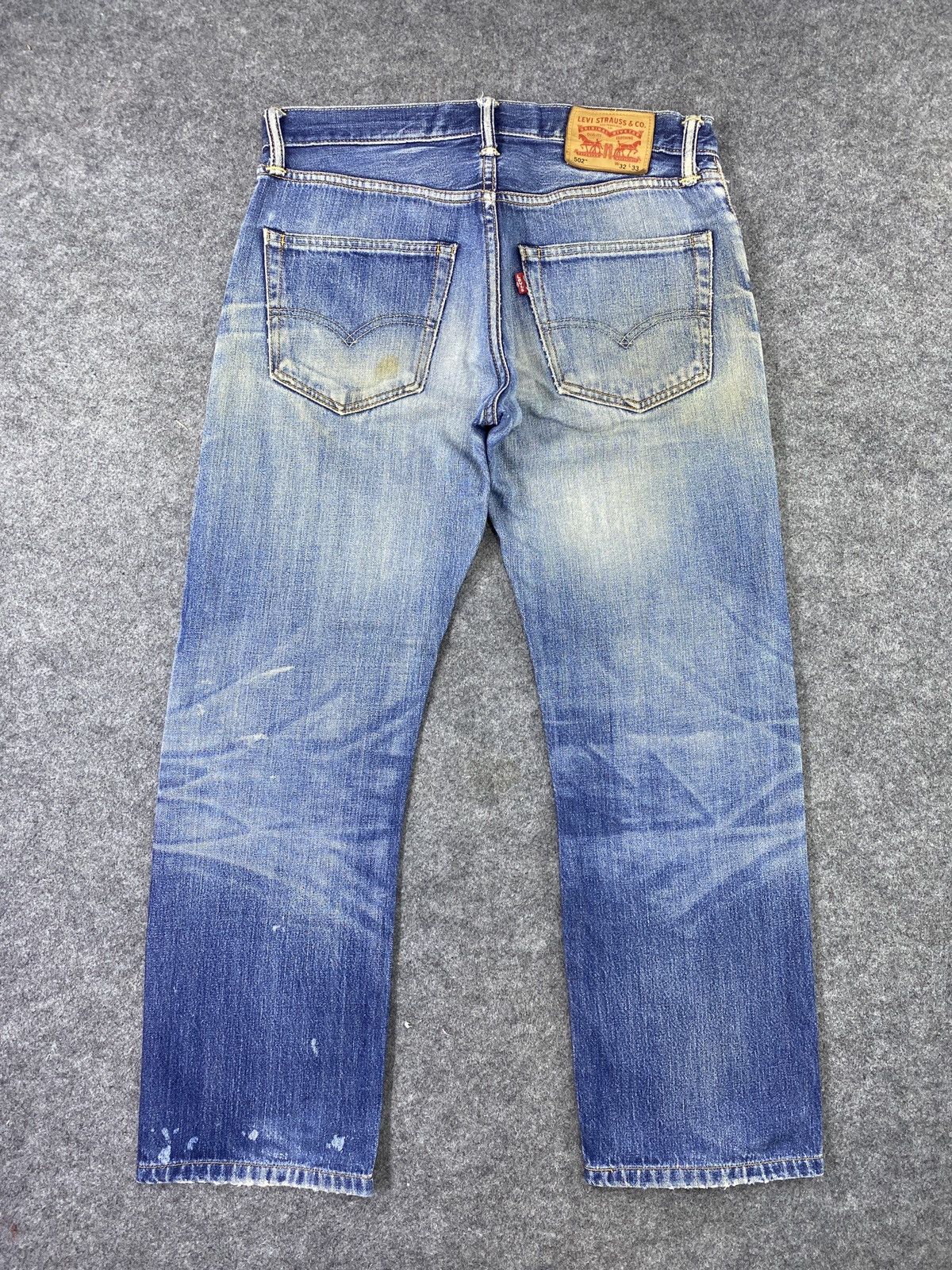 Jean × Levi's × Vintage Vintage Levis 502 Distressed Blue Wash Jeans-J967 Size US 34 / EU 50 - 3 Thumbnail