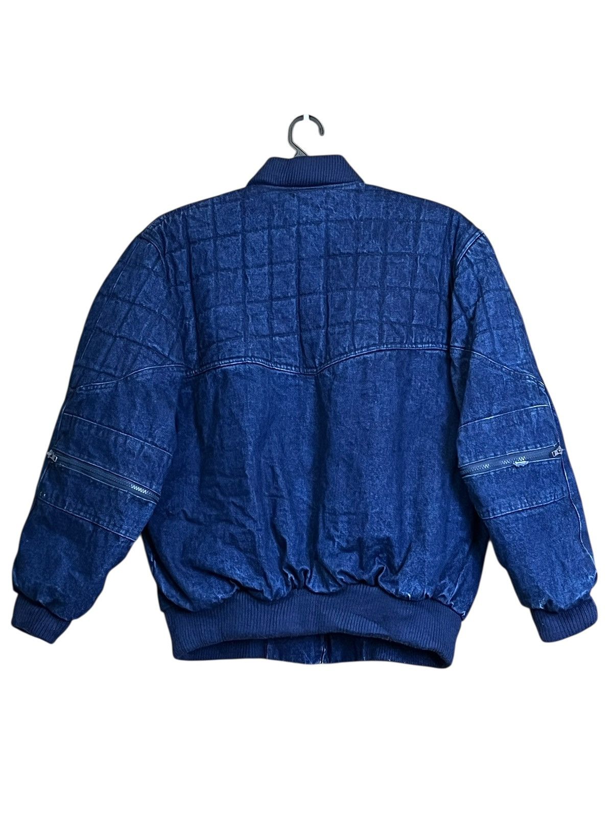 Toyo Enterprises Vintage 80s SUN VALLEY urban college boy denim bomber jacket Size US L / EU 52-54 / 3 - 3 Thumbnail