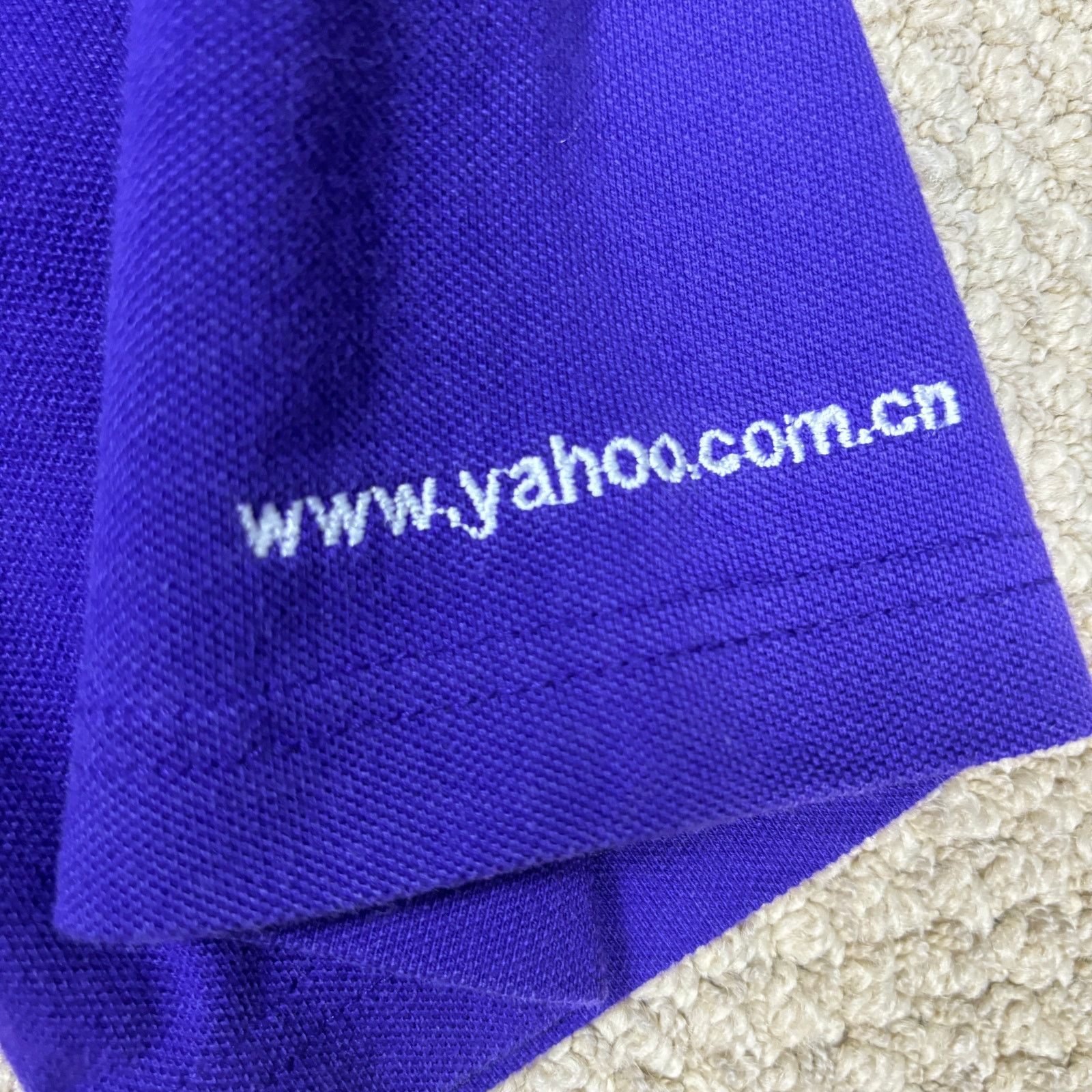 Vintage Vintage 1999 Yahoo China Japan pruple polo mens XL retro 90s Size US XL / EU 56 / 4 - 5 Thumbnail