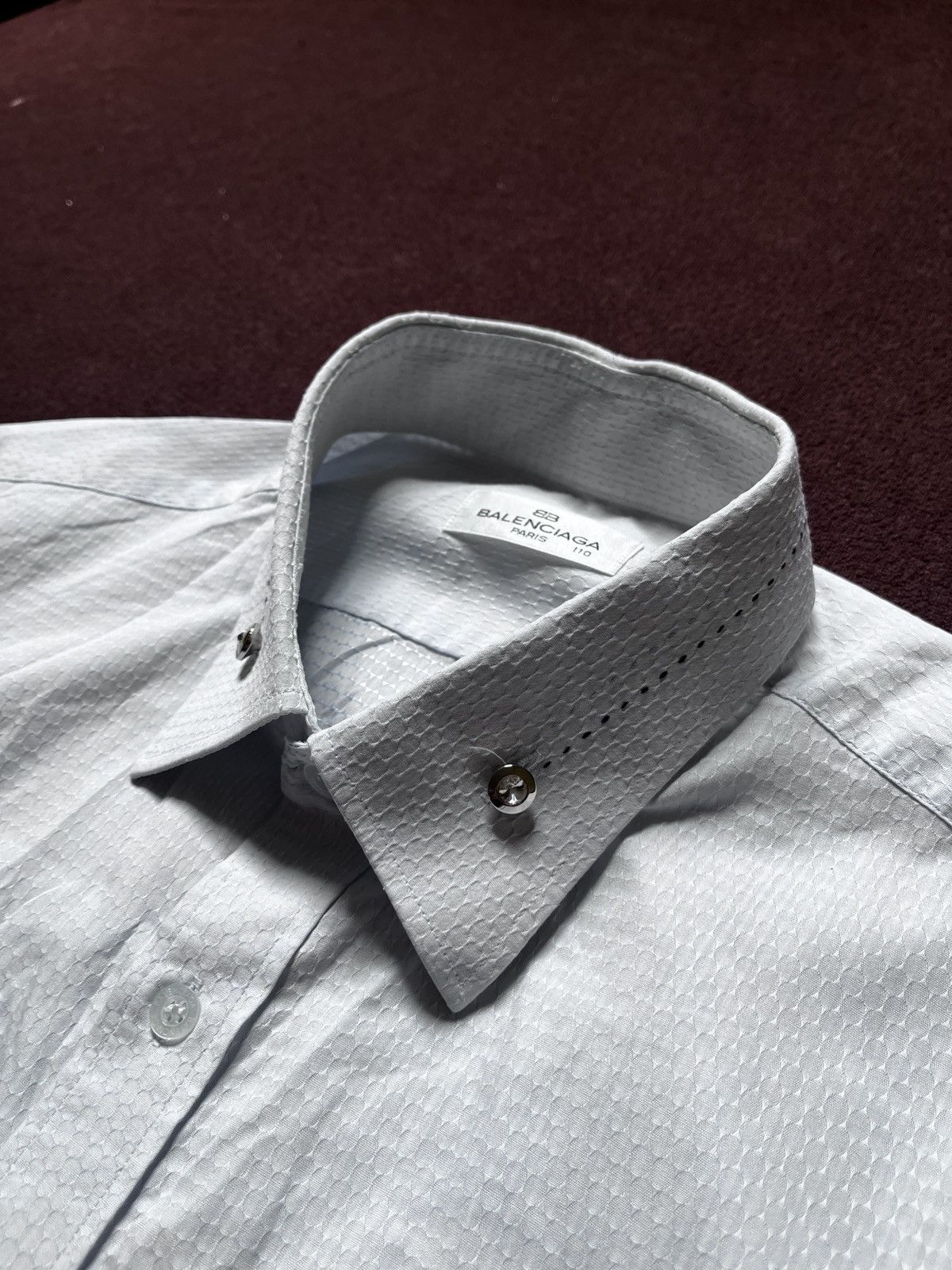 Balenciaga VINTAGE BALENCIAGA DIAMOND BUTTON SHIRT Size US L / EU 52-54 / 3 - 3 Thumbnail