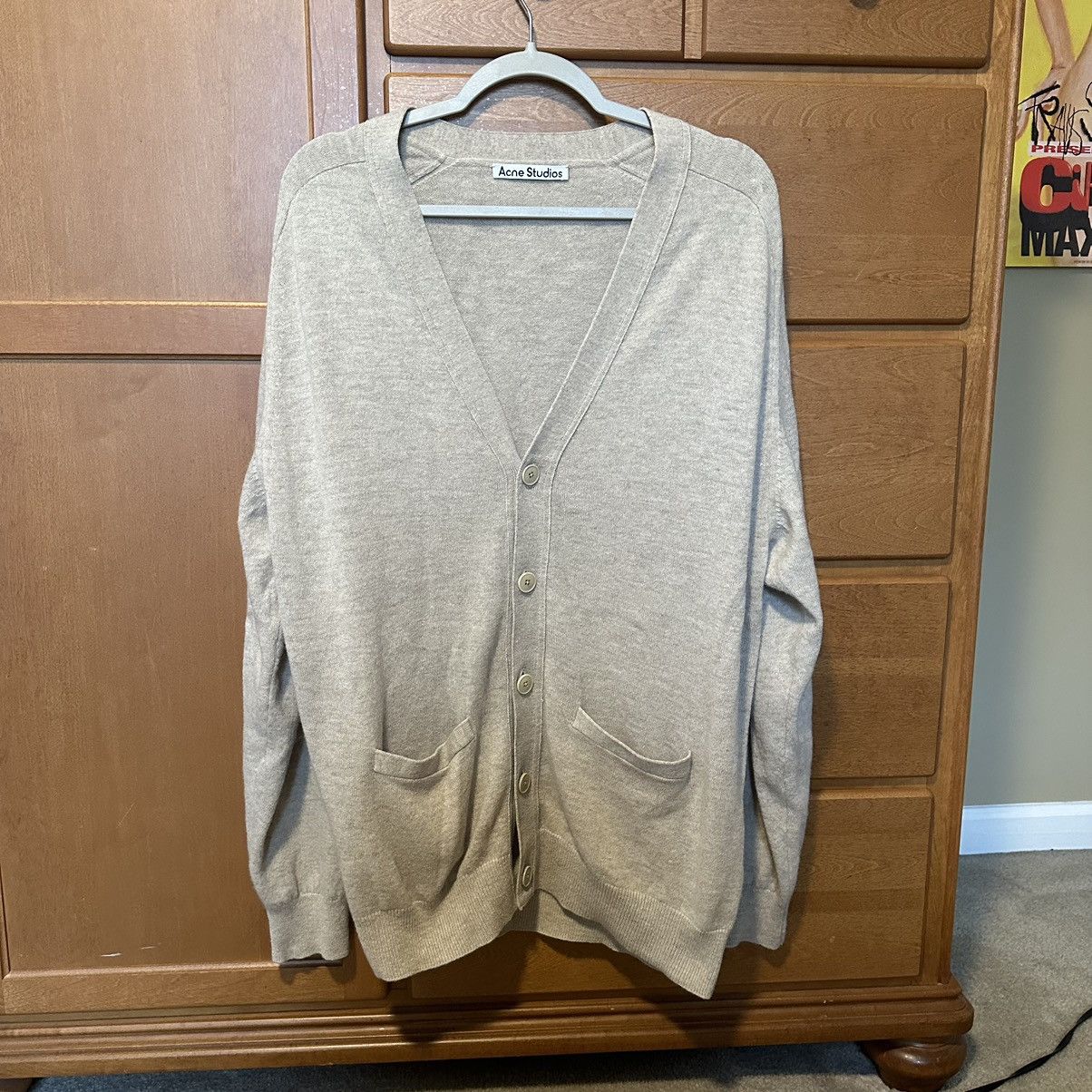 Acne Studios ACNE STUDIOS Wool Cardigan Beige Thin Knit Size US S / EU 44-46 / 1 - 1 Thumbnail