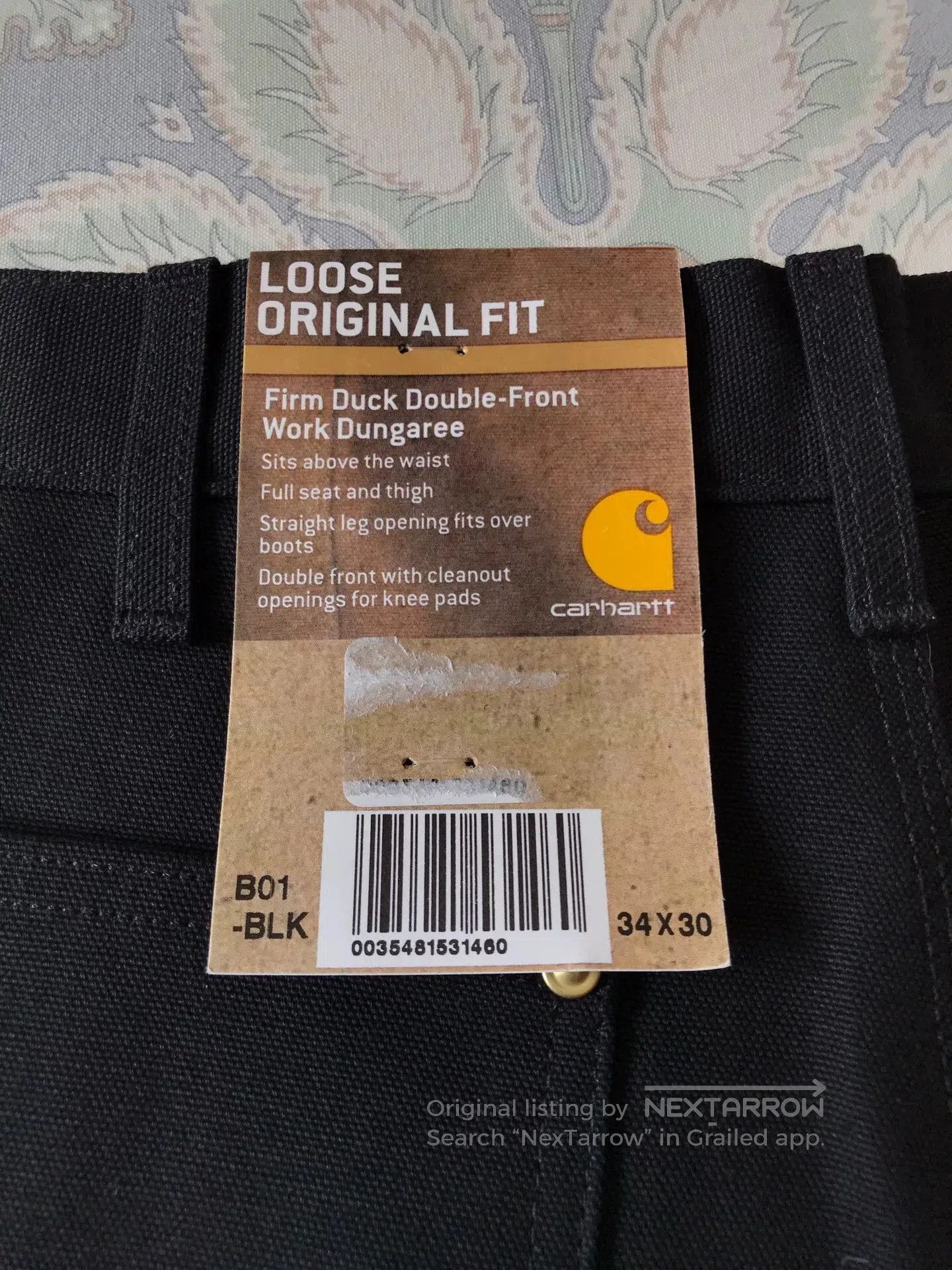 Carhartt Carhartt B01 BLK Canvas Work Pants. Size US 34 / EU 50 - 8 Thumbnail