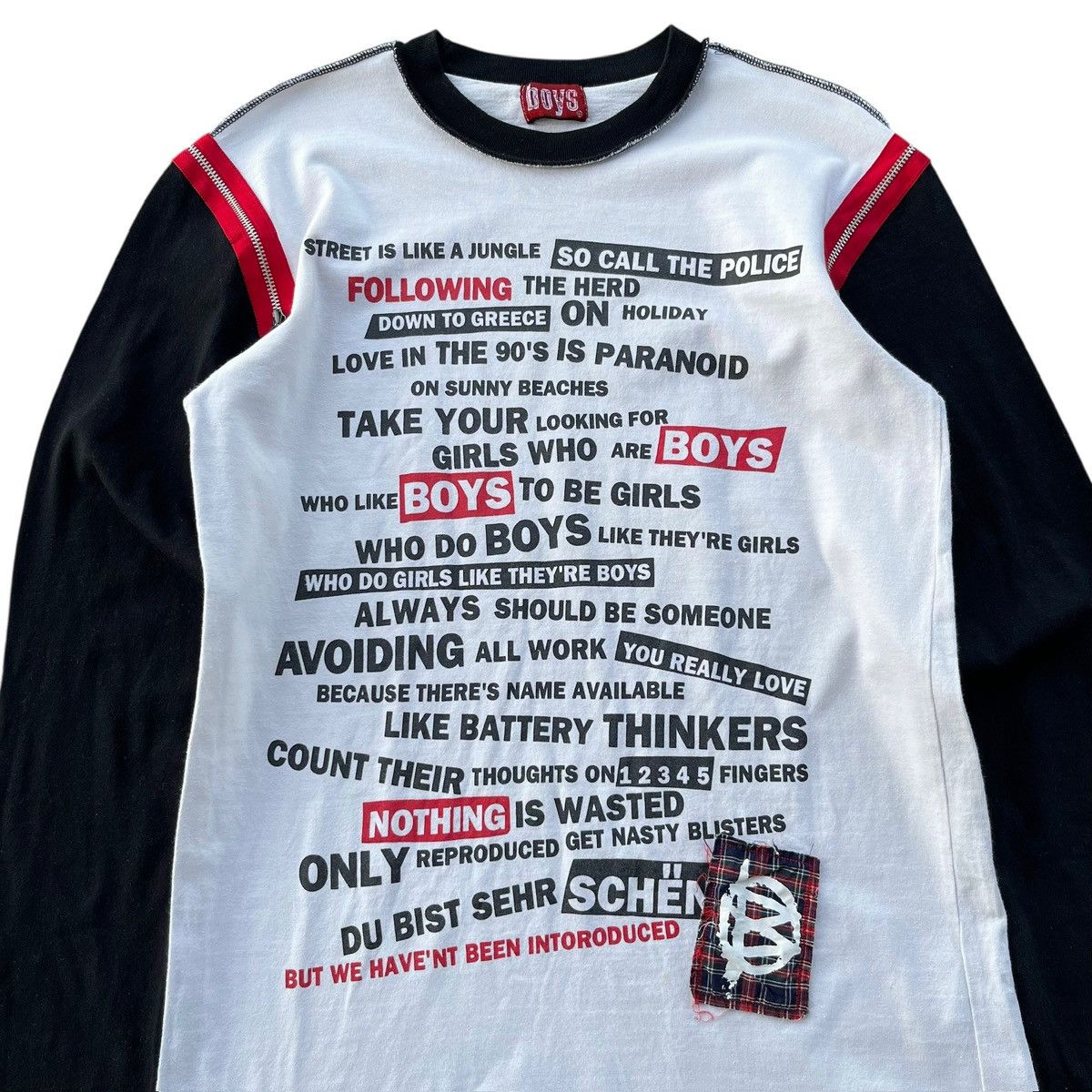Japanese Brand 📢SENDOFFER📢 Batsu Boys Poem Longsleeve Tee Size US M / EU 48-50 / 2 - 2 Thumbnail