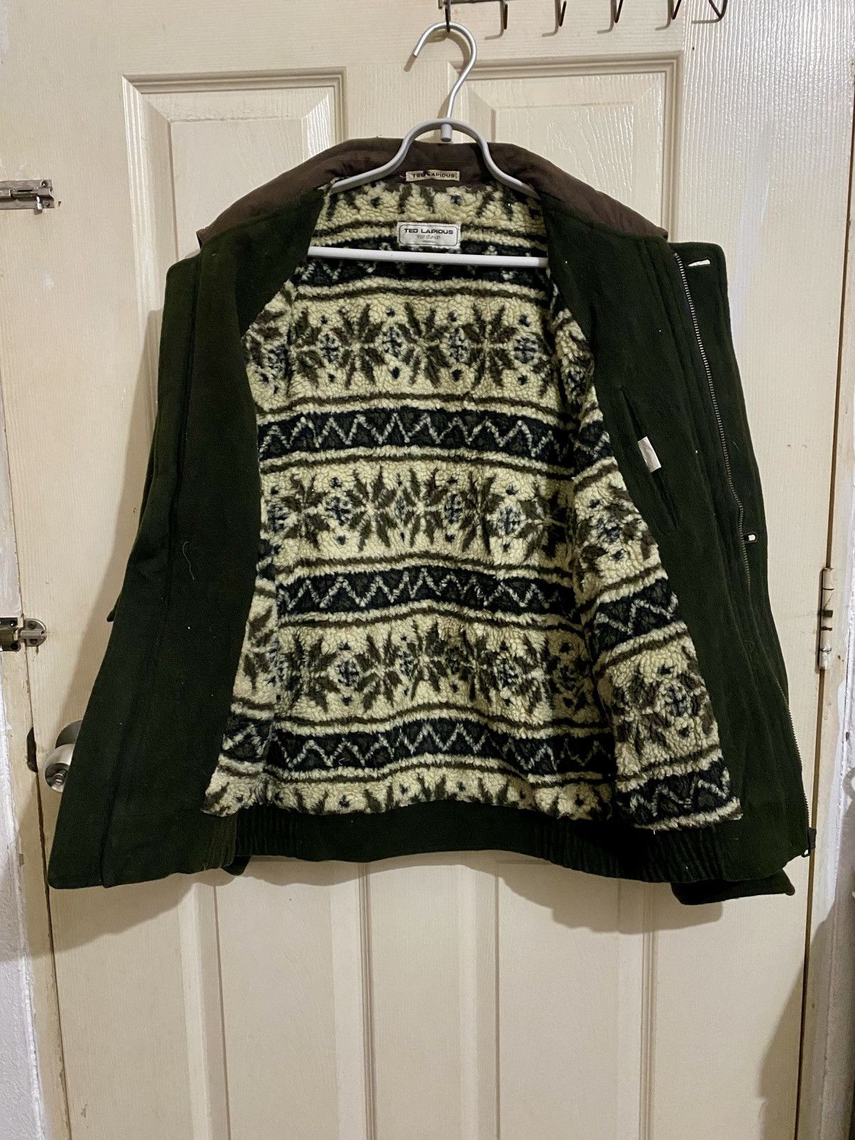 TED LAPIDUS Vintage Ted Lapidus Paris Wool Fleece-Lined – Forest Green Size US L / EU 52-54 / 3 - 10 Thumbnail