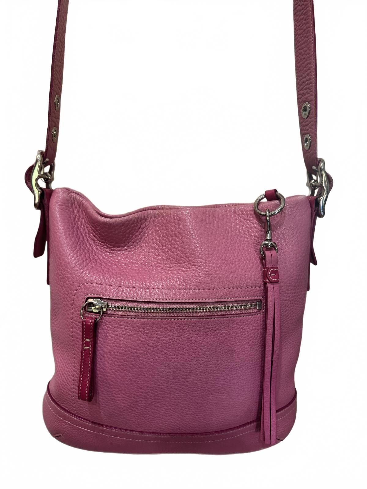 Coach Pink Leather Coach Crossbody Handbag Size ONE SIZE - 1 Thumbnail