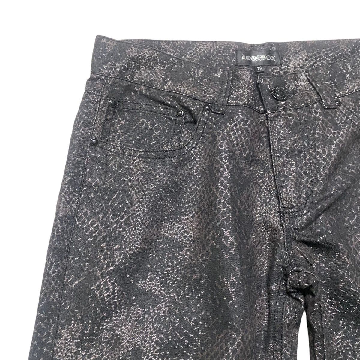 Japanese Brand LOWBOX Snake Pattern Flare Jeans Size US 28 / EU 44 - 4 Thumbnail