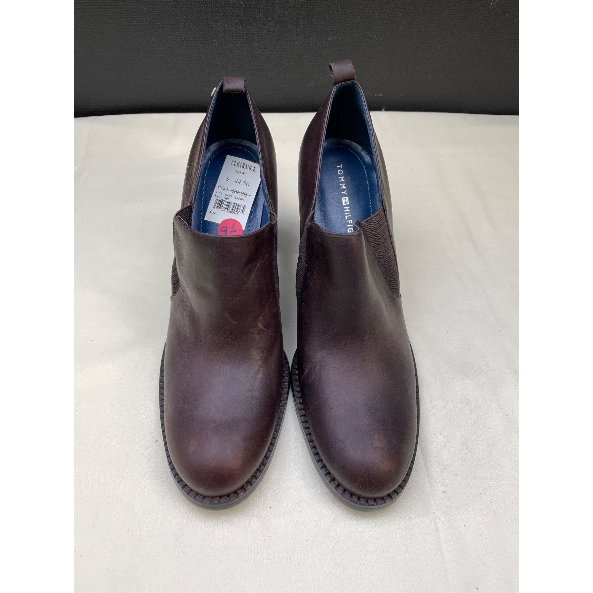 Tommy Hilfiger Tommy Hilfiger Women's Brown Leather Slip on Shoes/Heels 3.5 Size US 9.5 / IT 39.5 - 1 Thumbnail