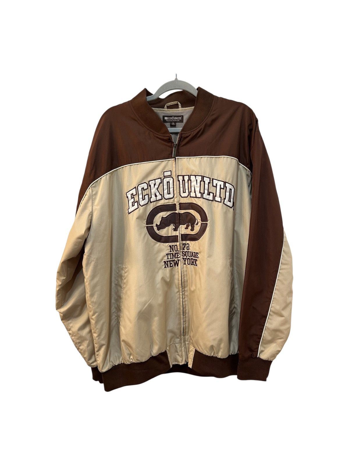 Ecko Unltd. Y2K Ecko Untld Hip Hop Windbreaker Bomber Jacket Brown - M Size US M / EU 48-50 / 2 - 2 Thumbnail