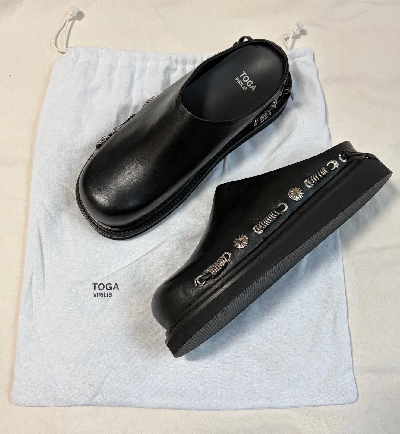 Toga Pulla Toga Pulla leather mules porter VIRILIS ARCHIVES Shoes Size US 8 / EU 41 - 10 Thumbnail