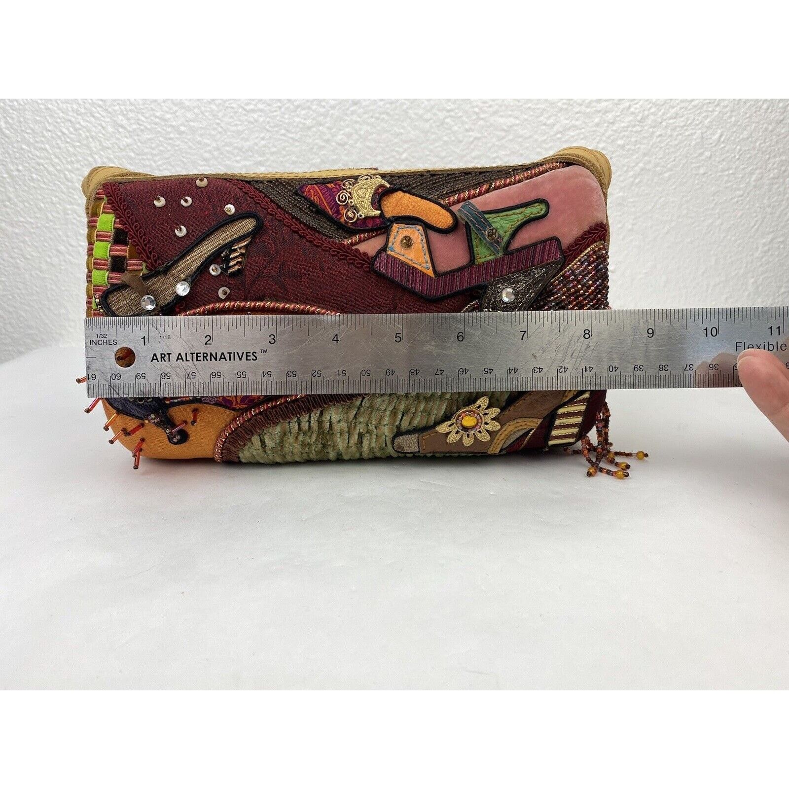 Mary Frances VTG Mary Frances Shoes Heel Beaded Velvet Shoulder Bag Purse Size ONE SIZE - 16 Thumbnail