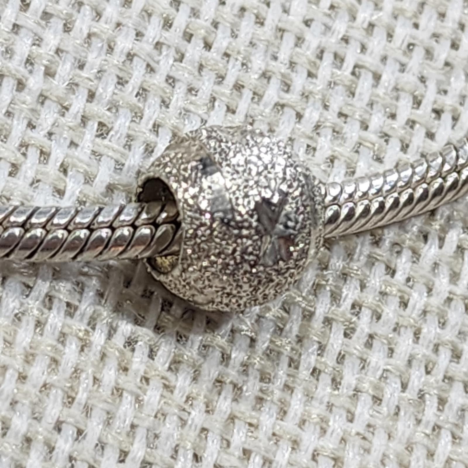 The Unbranded Brand Sterling Silver Textured Star Charm Bead for Bracelets Size ONE SIZE - 3 Thumbnail