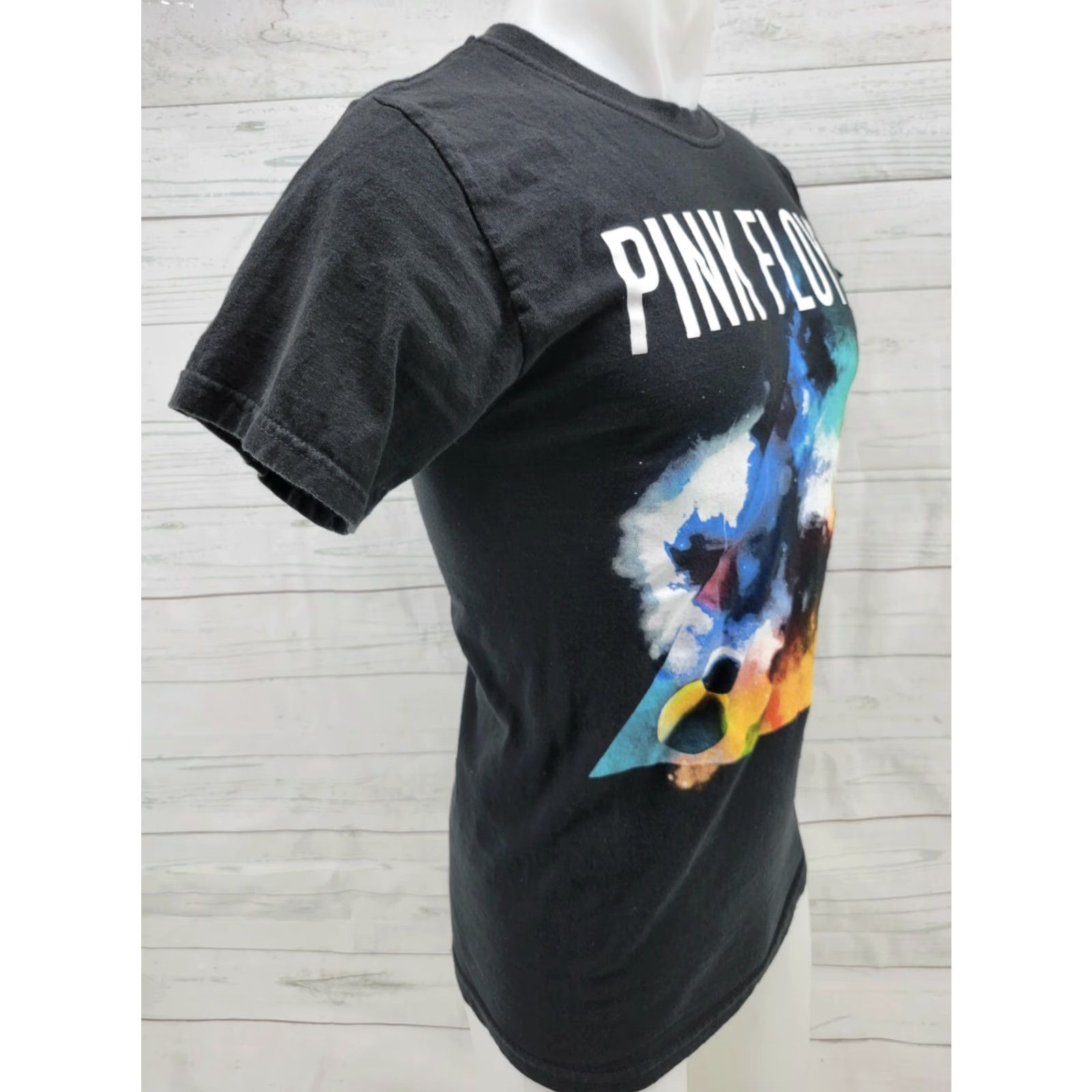 Vintage Pink Floyd Prism Galaxy Small S/P T-Shirt Men Cotton Graphic Tee Crew Neck Short Sleeve Black 100% Cotton Slim Fit Casual Vintage No N/A Size US S / EU 44-46 / 1 - 4 Thumbnail