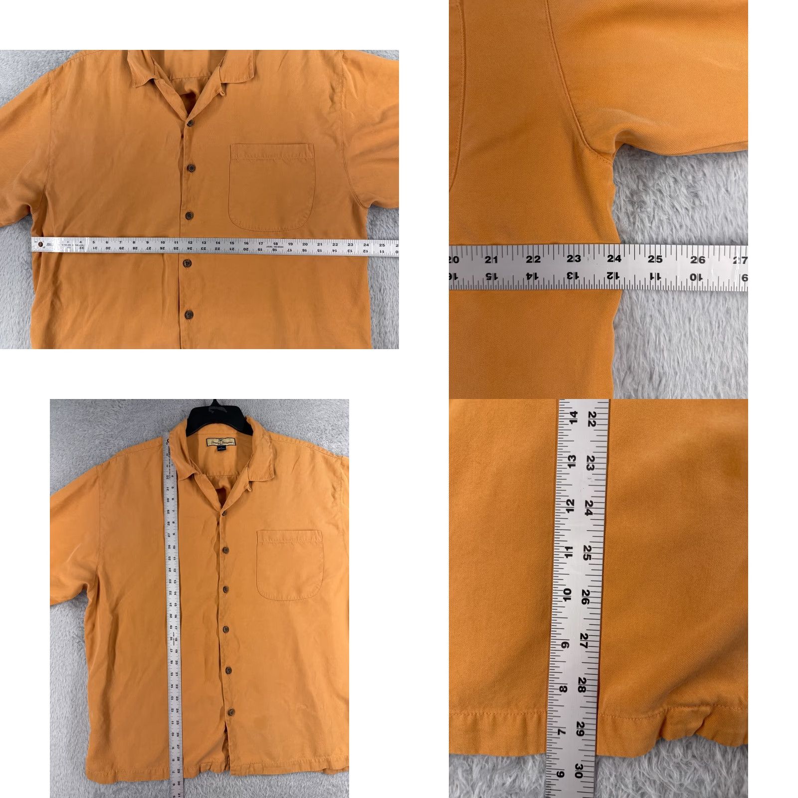 Tommy Bahama Tommy Bahama Shirt Men XL Orange Silk Button-Up Short Sleeve Casual Holiday Flower Pattern Size US XL / EU 56 / 4 - 8 Thumbnail
