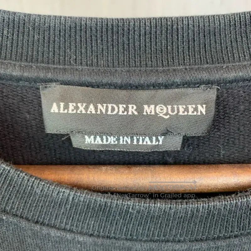 Alexander McQueen Alexander McQueen Black Cotton Graphic Sweatshirt . Size US L / EU 52-54 / 3 - 3 Thumbnail