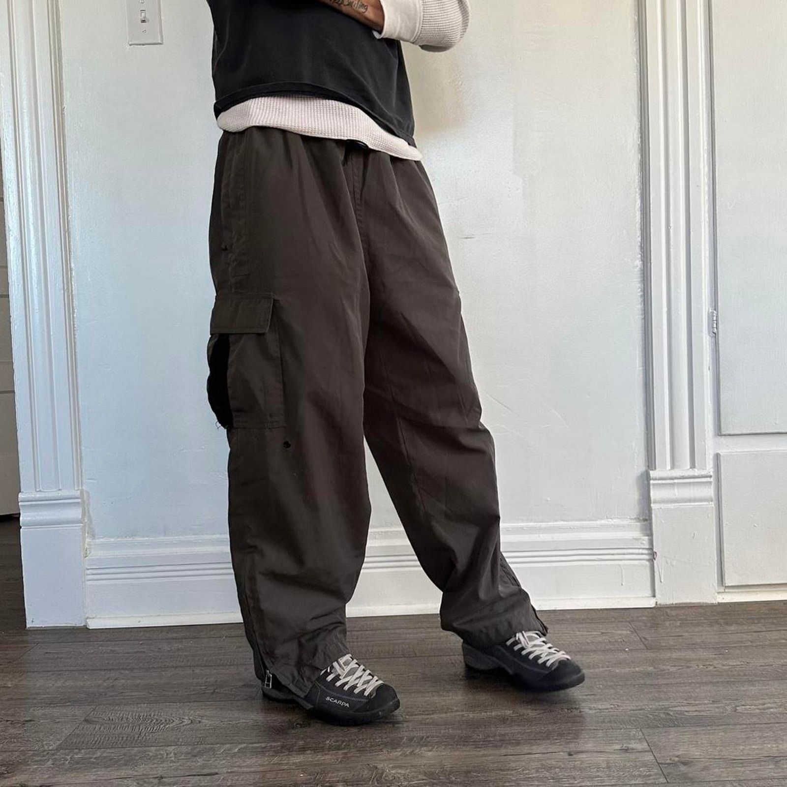 Stussy Rare Vintage 90s Stussy Squadron Cargo Parachute Nylon Pants Size US 31 - 3 Thumbnail