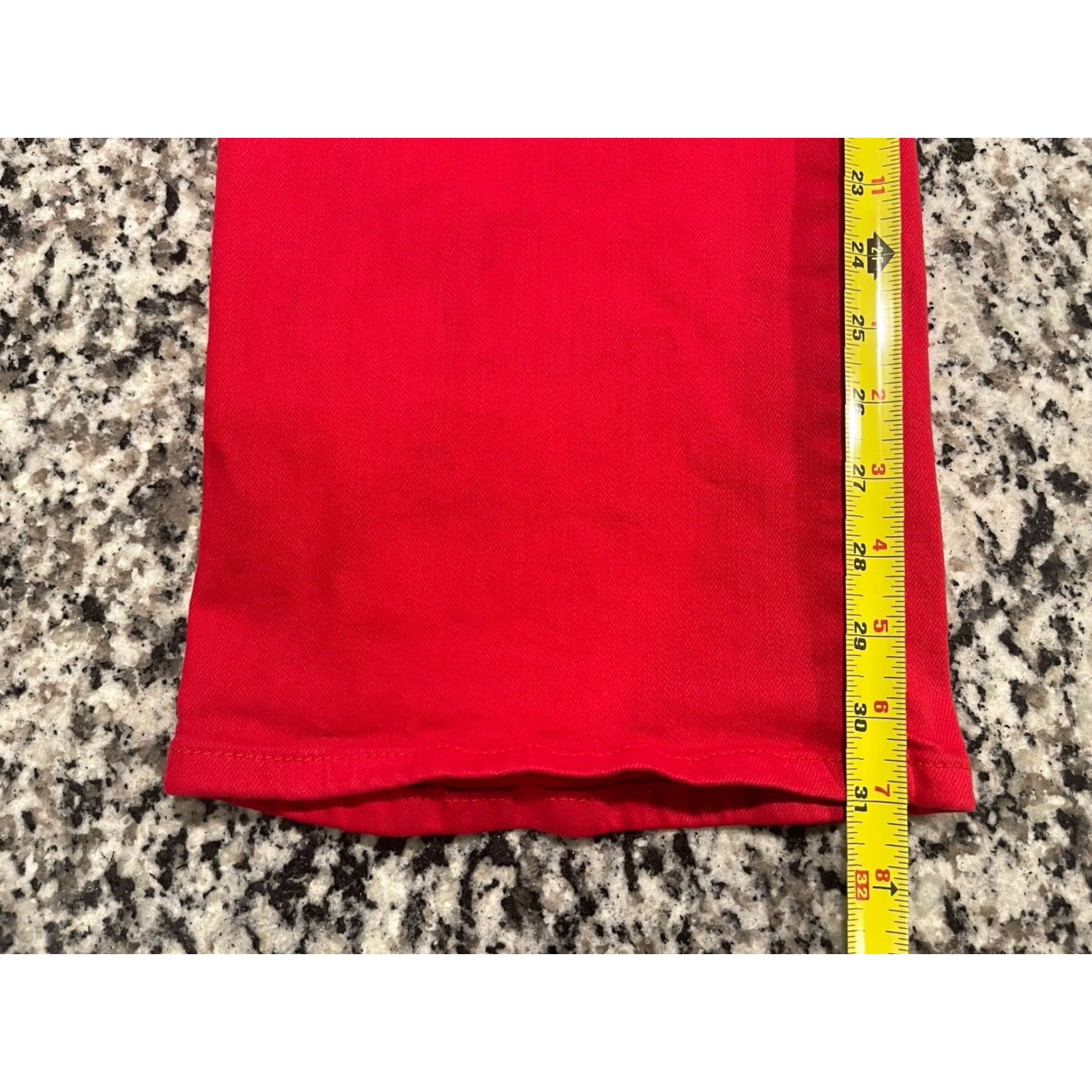 Vintage Judy Blue Garment Dyed Denim Jeans Red 90s Straight Womens Sz 13/31 High Waist 32 in Inseam 31 in Zip Button 5-Pocket Size 24" / US 00 / IT 34 - 3 Thumbnail