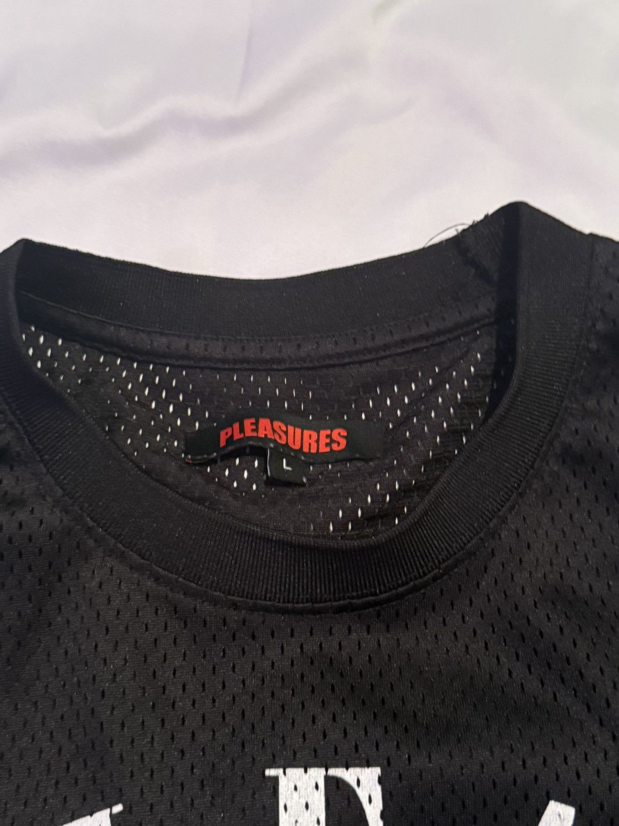 Pleasures Pleasures, “Black with white stamp”, Mesh material Size US L / EU 52-54 / 3 - 3 Thumbnail