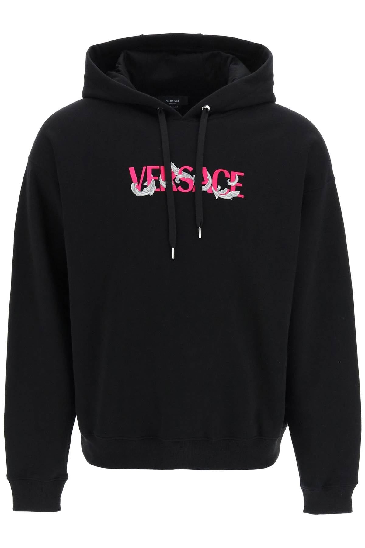 Versace o1y0525 Logo Hoodie in Black Size US S / EU 44-46 / 1 - 1 Thumbnail