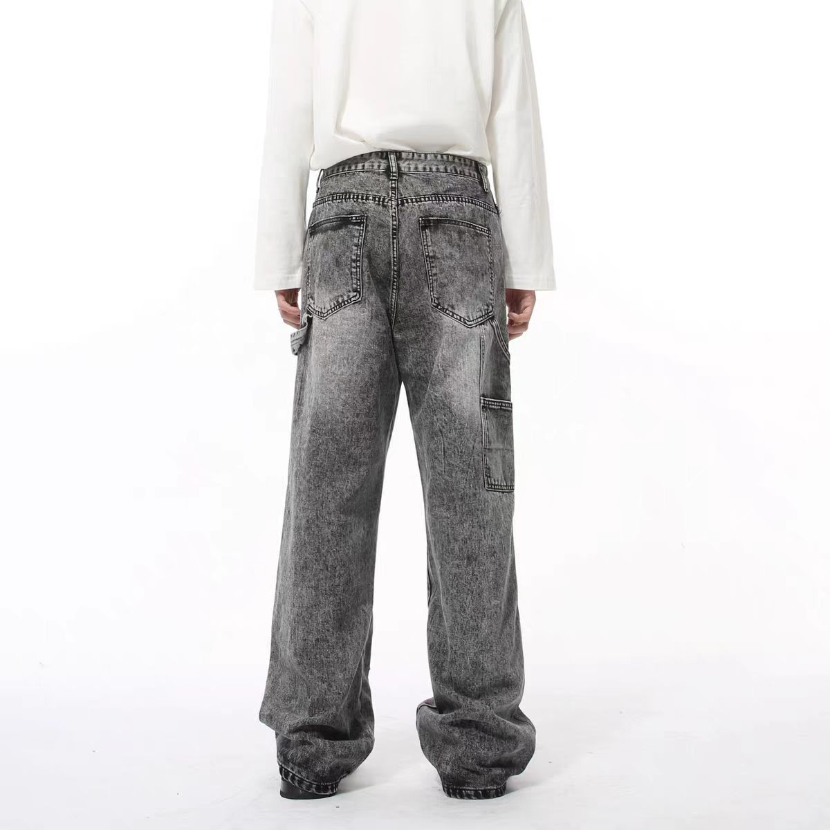 Japanese Brand × Jean High street patchwork washed straight leg baggy jeans Size US 32 / EU 48 - 1 Thumbnail