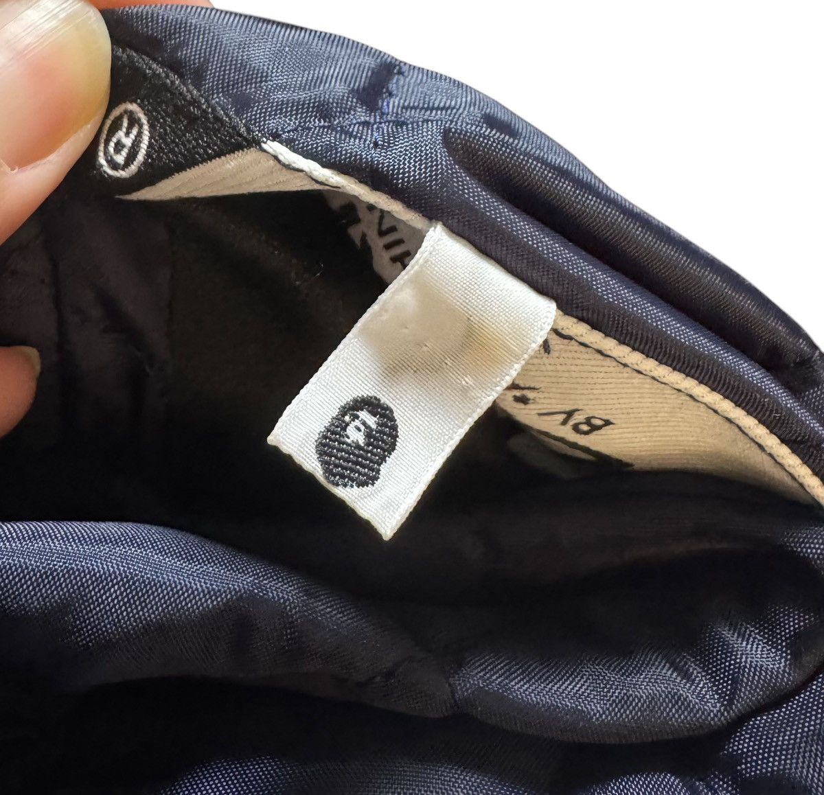 Bape BAPE Varsity Jacket Navy/White Size US M / EU 48-50 / 2 - 8 Thumbnail