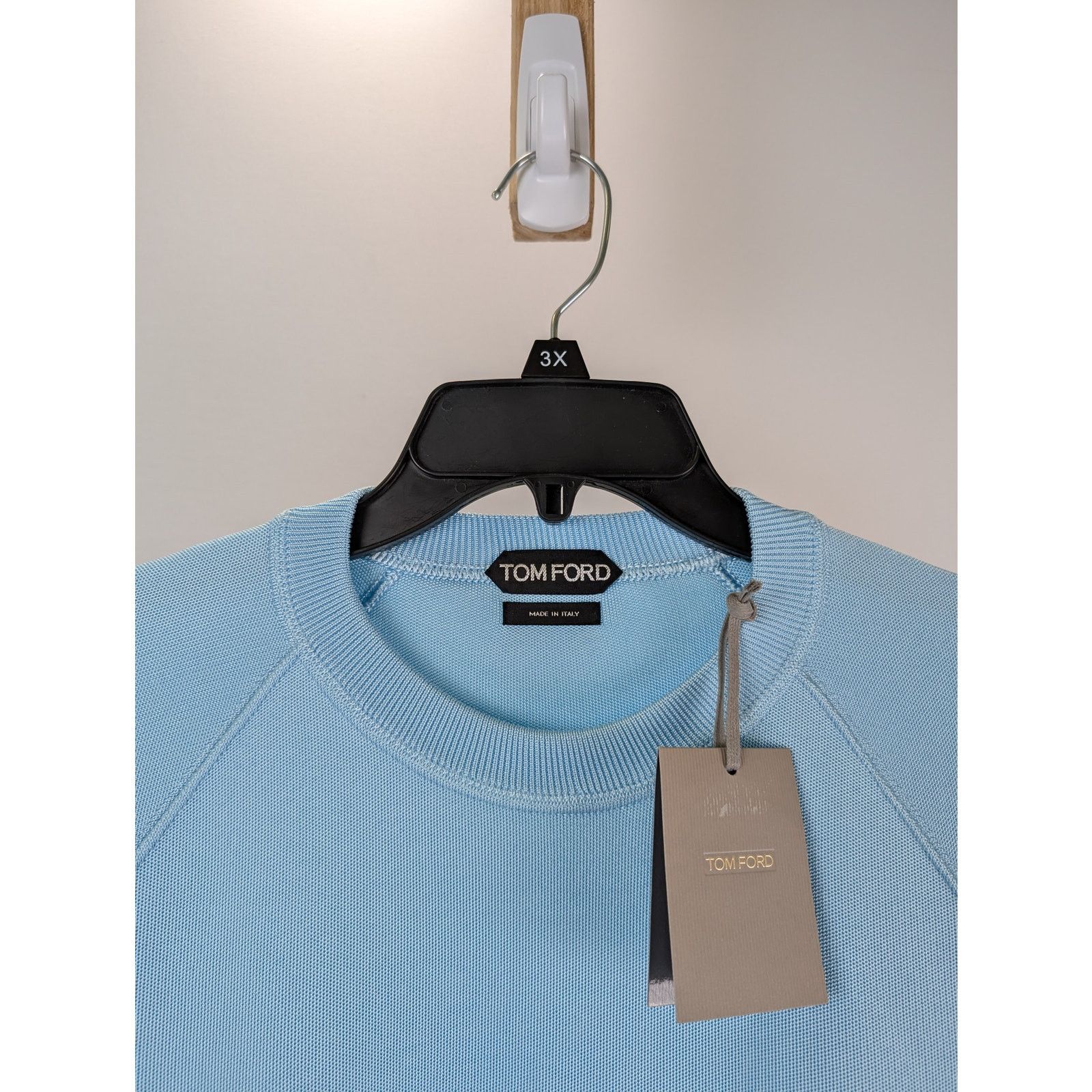 Tom Ford o1rshd1 Knitwear Sweatshirt Sweater in Light Blue Size US M / EU 48-50 / 2 - 7 Thumbnail