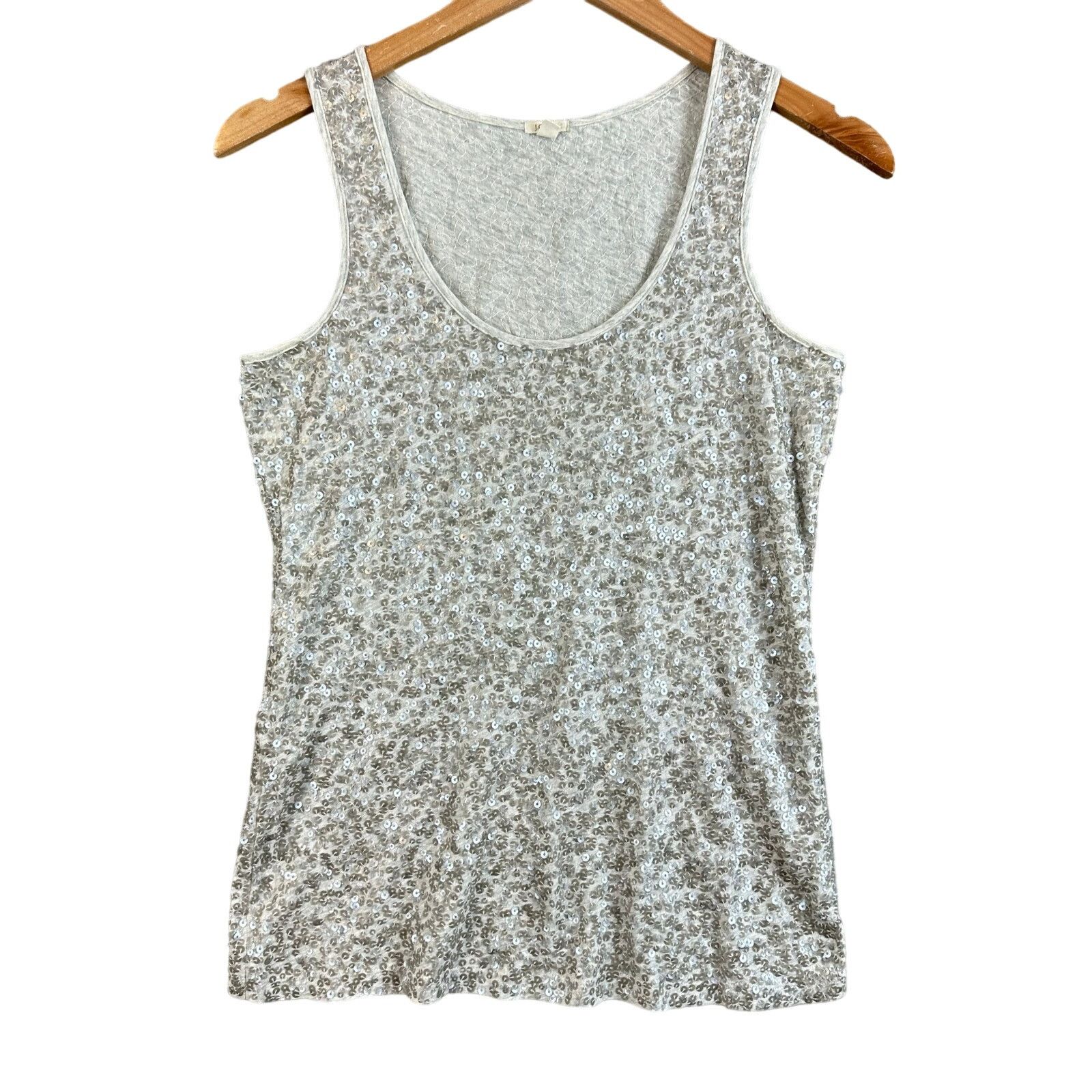J.Crew J. Crew Taupe Sequin Tank Top XS Extra Small Size XS / US 0-2 / IT 36-38 - 1 Thumbnail