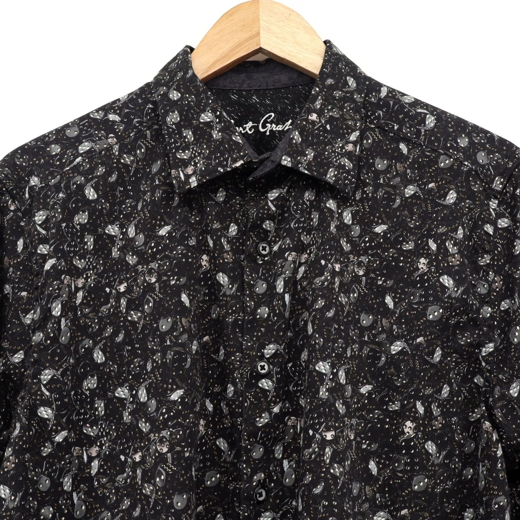 Vintage Robert Graham Button-Up Shirt Men's Long Sleeve Cotton Spandex Flip Cuff Blue Size L Size US L / EU 52-54 / 3 - 3 Thumbnail