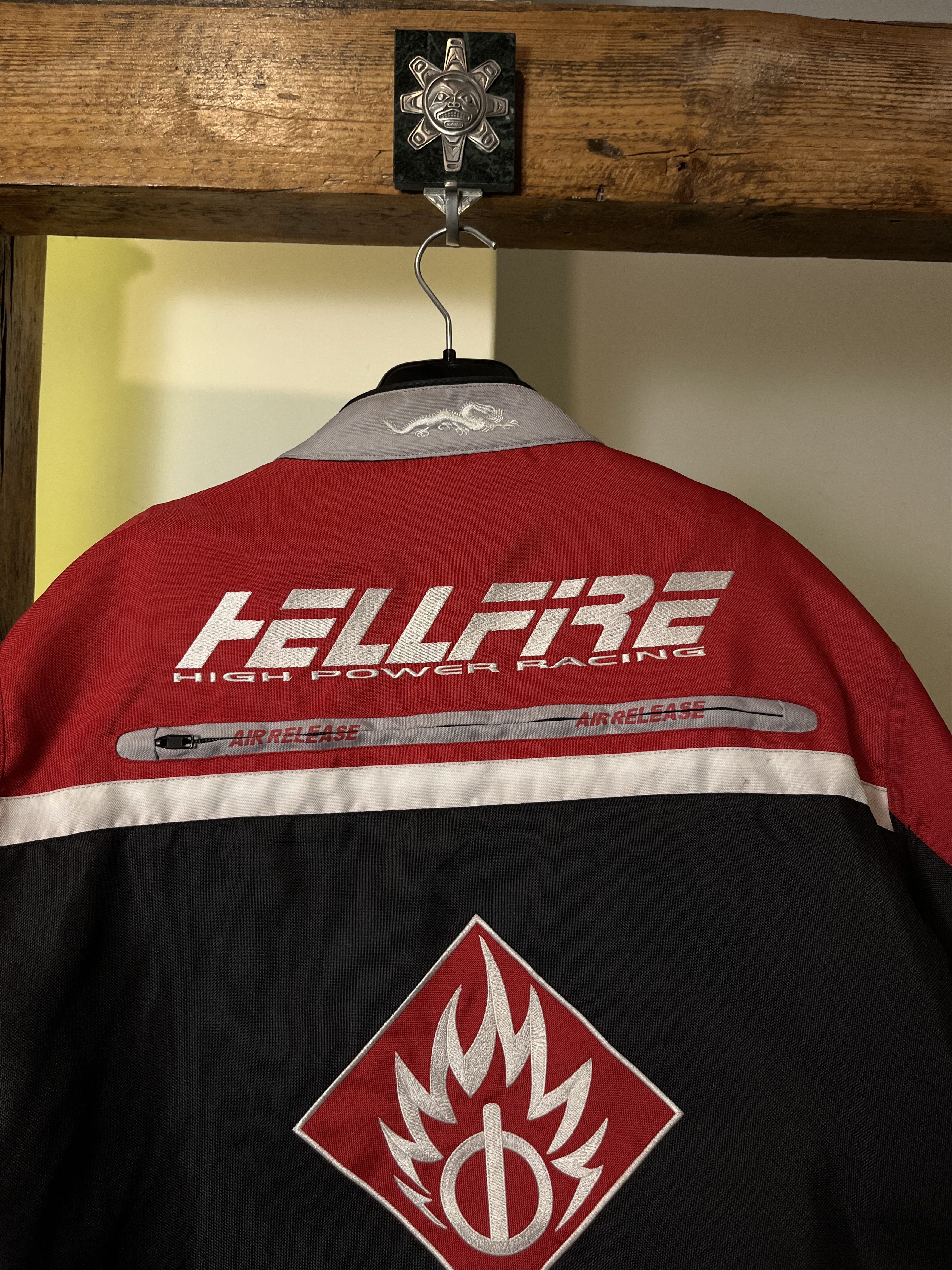 Vintage 90s Hell Fire Racing Jacket Hasta La Vista Nascar Jacket Size US XL / EU 56 / 4 - 10 Thumbnail