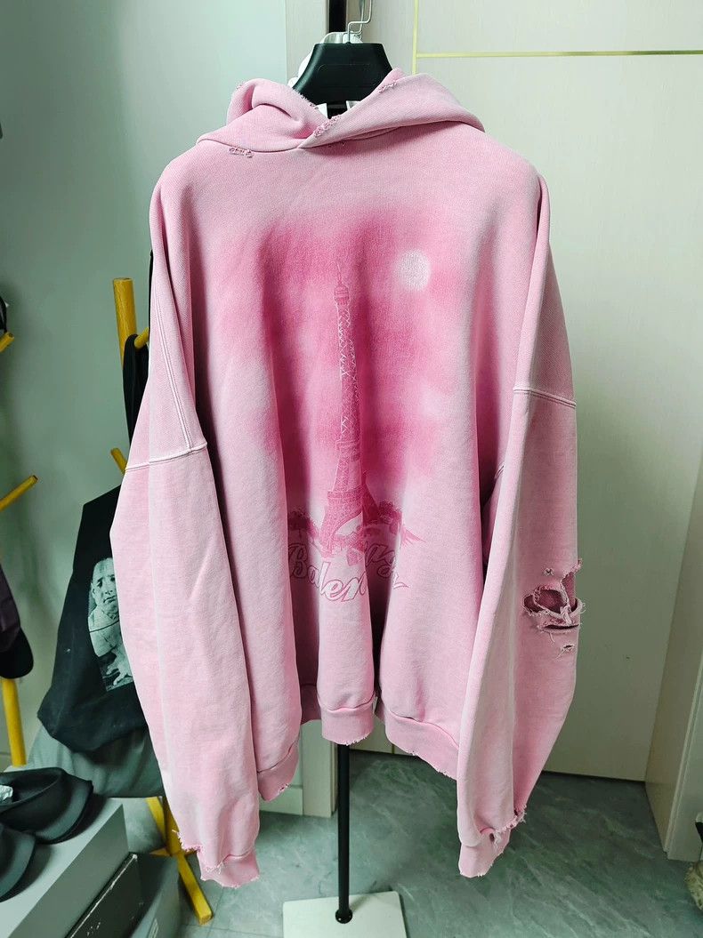 Balenciaga Pink Eiffel Tower Hoodie