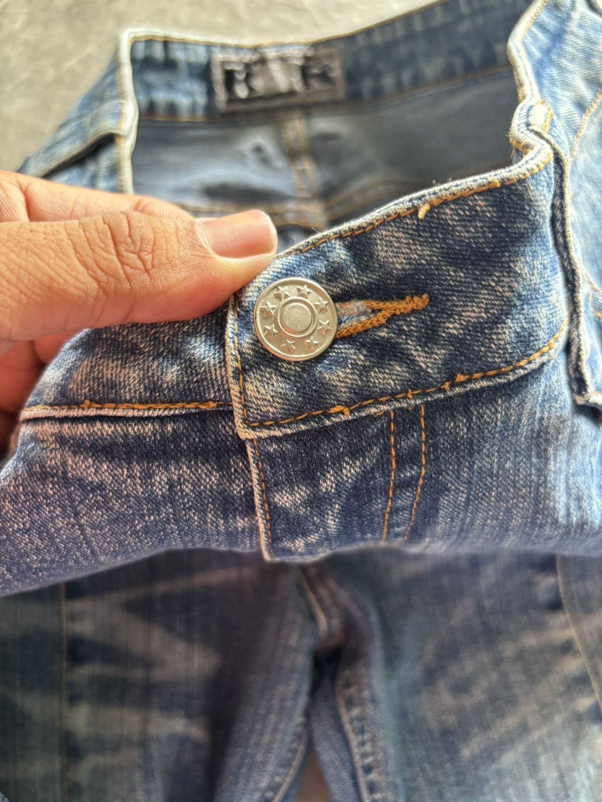 20471120 × Hysteric Glamour × Japanese Brand flare y2k R4R jeans rave style bootcut panelled cyber Size US 31 - 3 Thumbnail