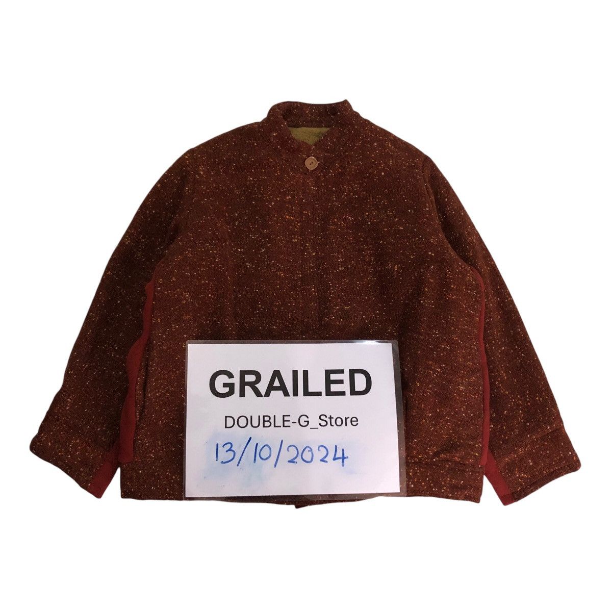 Japanese Brand 📌Vintage Wool Bomber Jacket Herringbone Nemeth Design Size US M / EU 48-50 / 2 - 1 Thumbnail