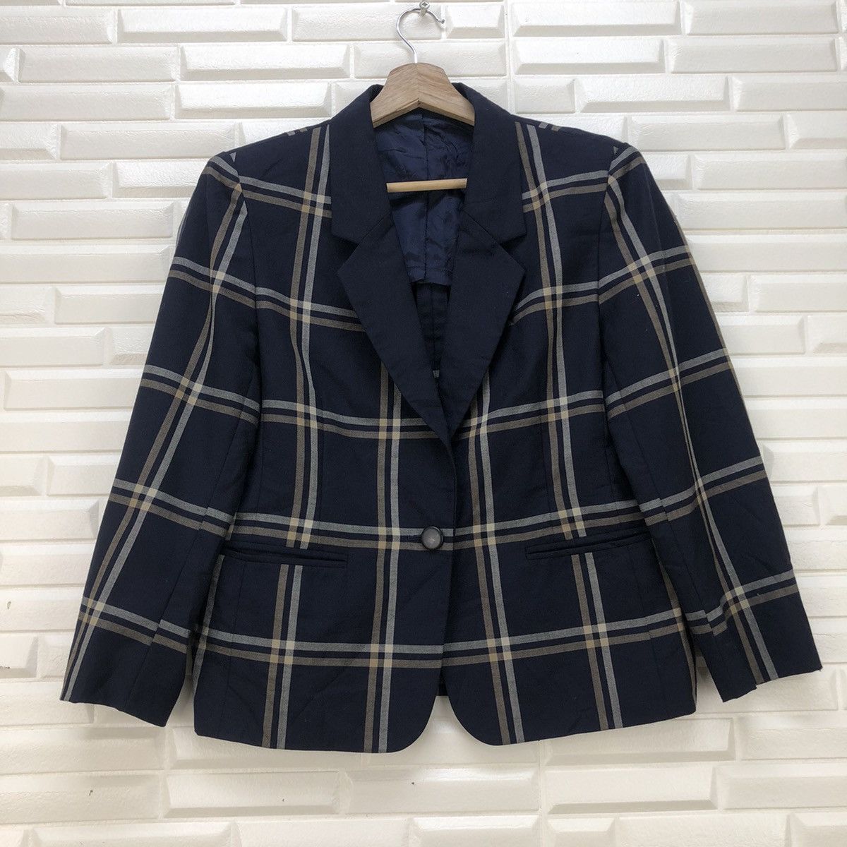 Aquascutum × Designer Aquascutum Tartan Blazer Jacket Size M / US 6-8 / IT 42-44 - 2 Thumbnail