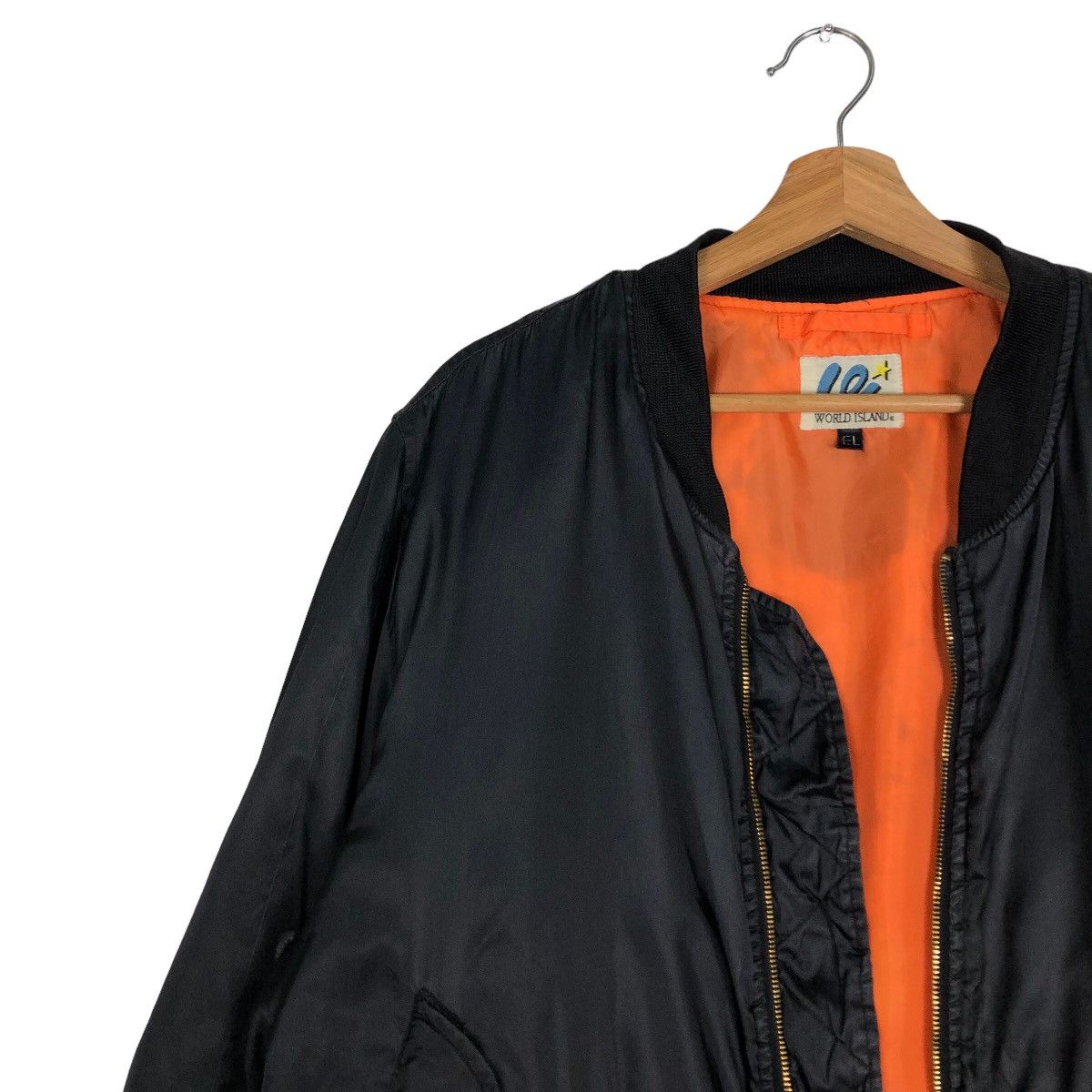 Japanese Brand 🔥Riot Riot Vintage Nylon Bomber Jacket World Island Size US L / EU 52-54 / 3 - 7 Thumbnail