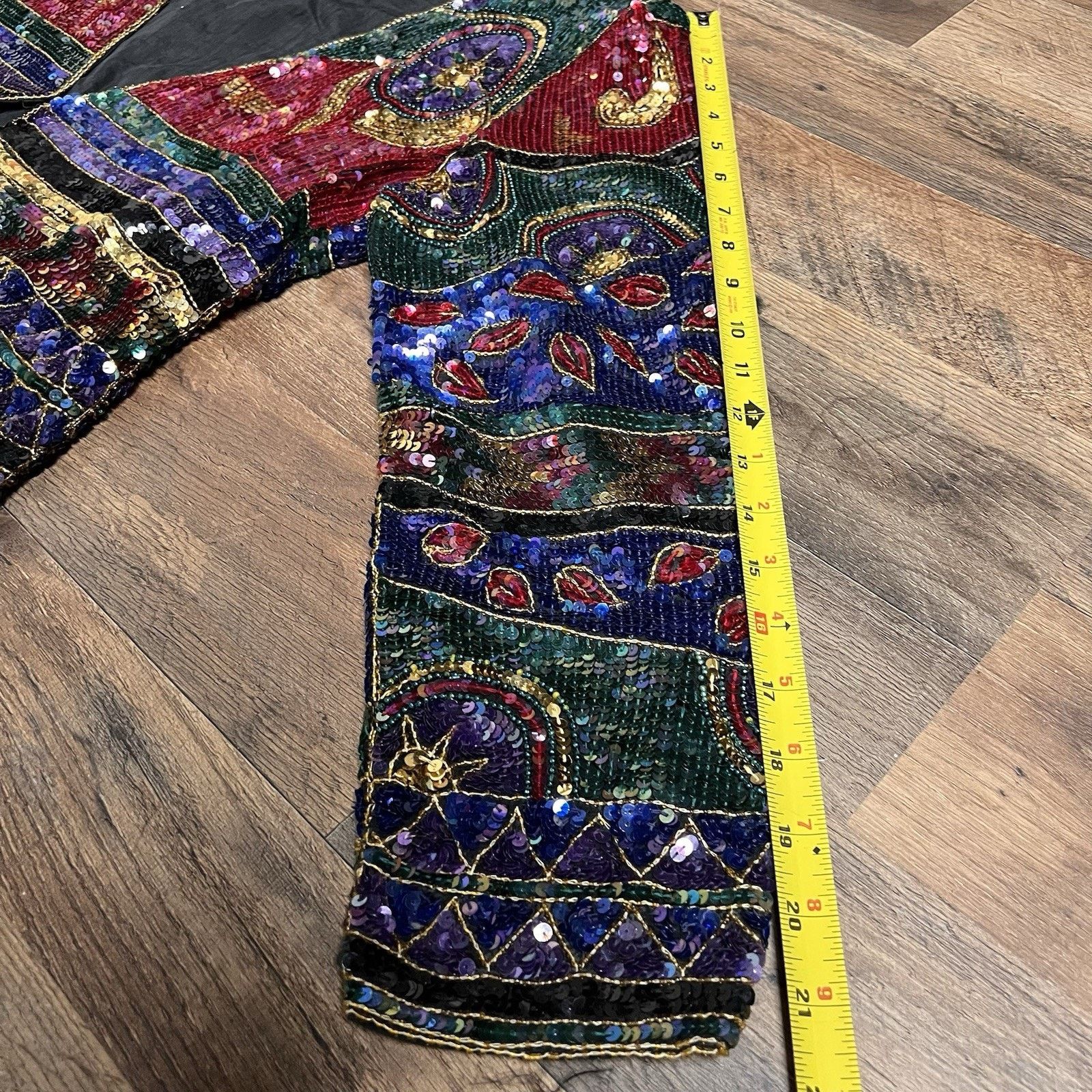 Other 100% Silk Vintage Jean for Joseph Le Bon (M) Sequin Jacket Size M / US 6-8 / IT 42-44 - 7 Thumbnail