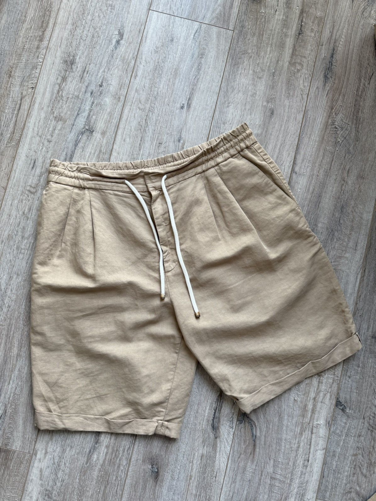Brunello Cucinelli Brunello Cucinelli Linen Relaxed Fit Drawstring Shorts Size US 36 / EU 52 - 8 Thumbnail