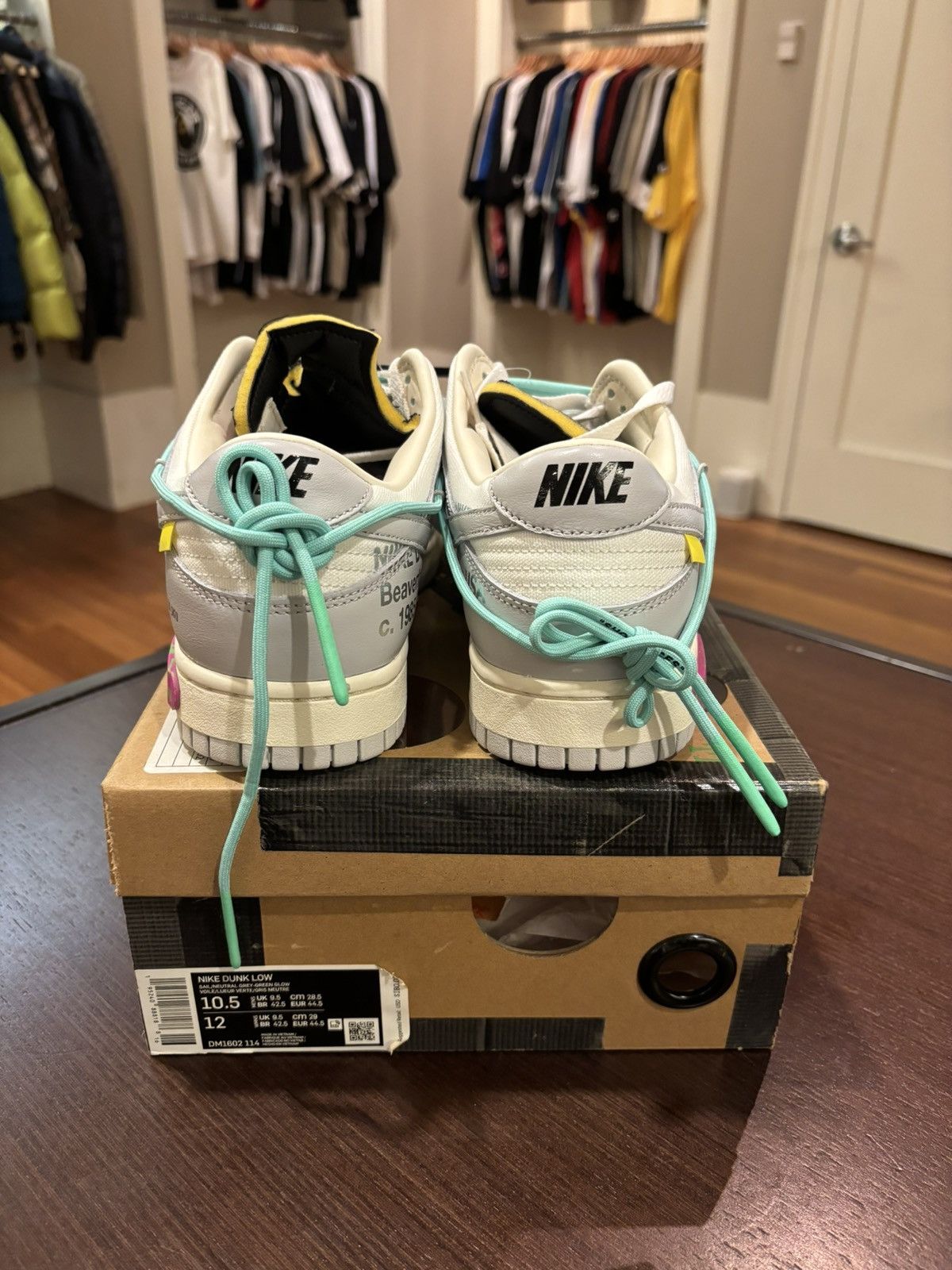Nike × Off-White Nike Dunk Low Off-White Lot 4 Size US 10.5 / EU 43-44 - 6 Thumbnail
