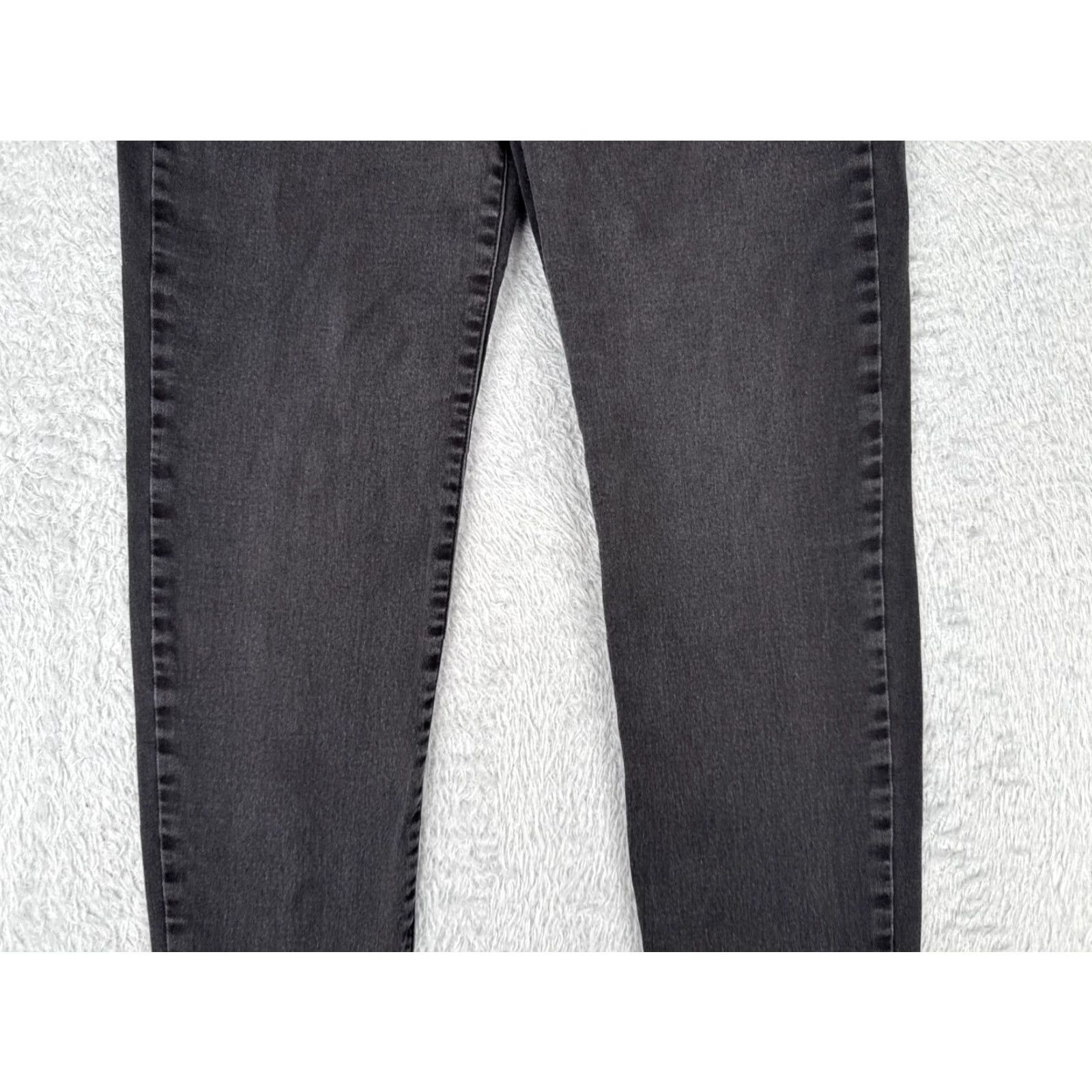 Vintage Rewash Jeans Womens Juniors 9 Black Skinny Denim Mid Rise Cotton Blend 26x27 90s Retro Size 30" / US 8 / IT 44 - 3 Thumbnail