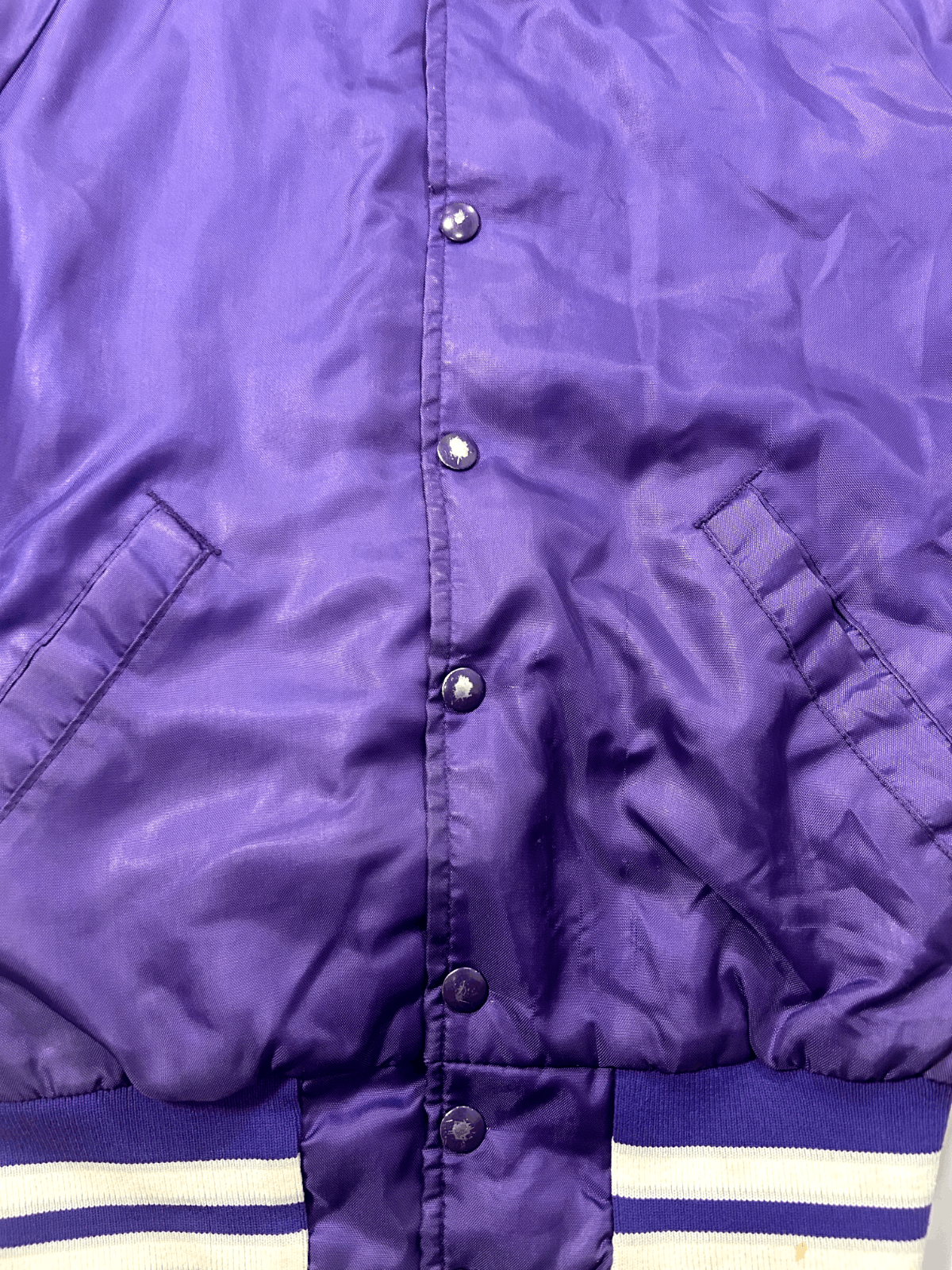 Vintage Vintage 70s/80s Indians Varsity Quilted Lined Button Up Nyl Size US S / EU 44-46 / 1 - 4 Thumbnail