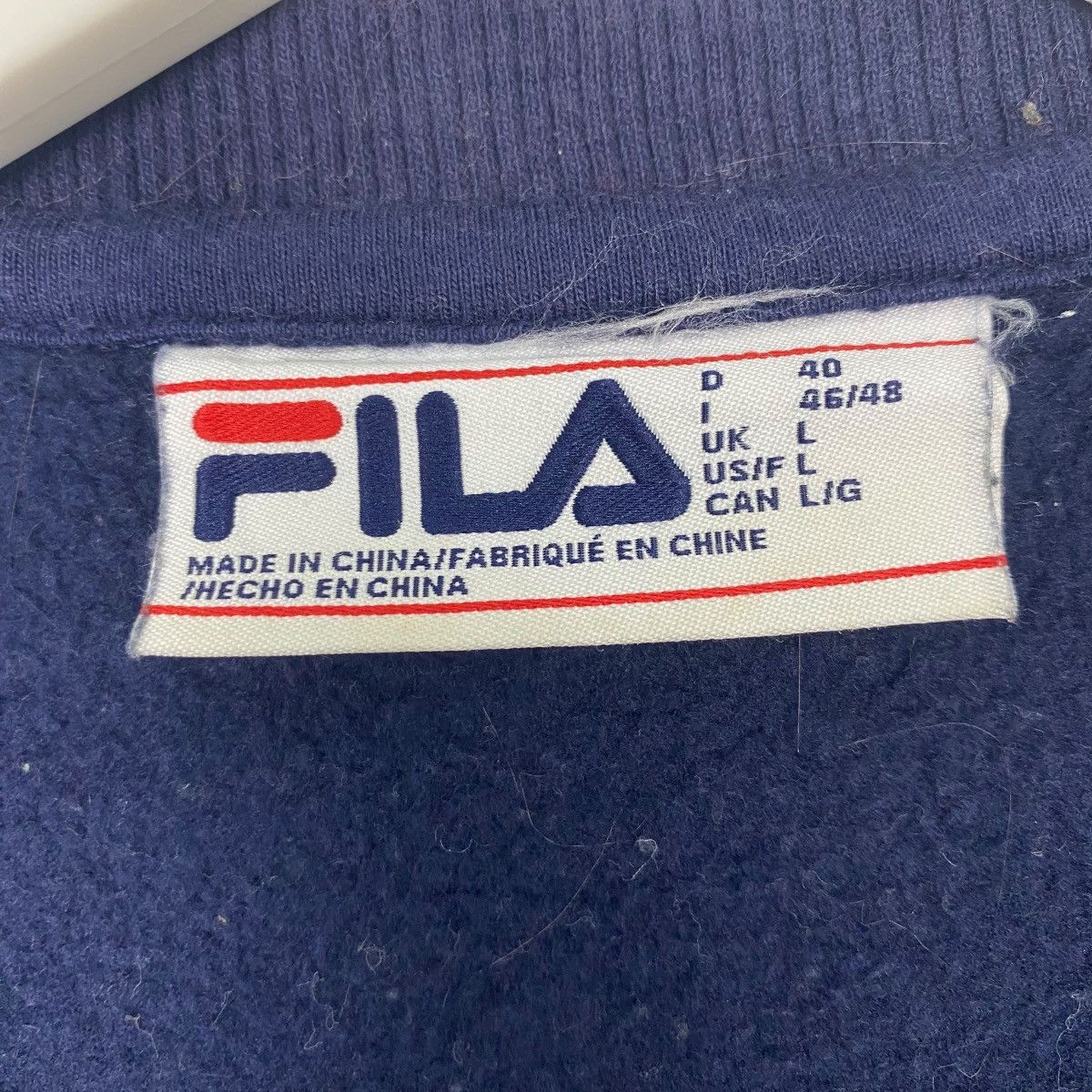 Vintage Vintage Fila Sweatshirt Crewneck Patch Logo Navy Blue Size M Size US M / EU 48-50 / 2 - 6 Thumbnail