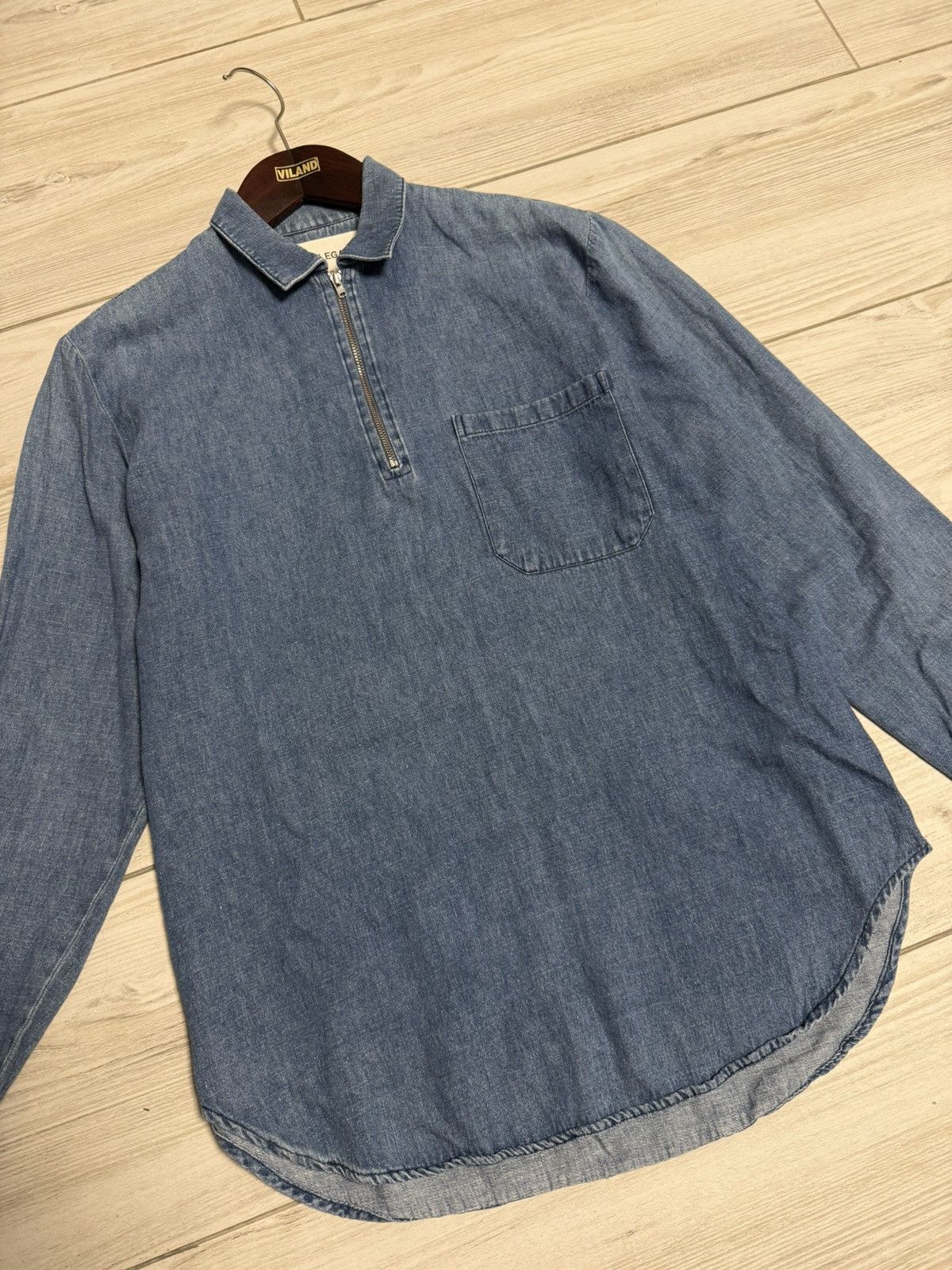 Our Legacy Our Legacy Vintage Half-Zip Denim Shirt by Y2K Luxury Size US M / EU 48-50 / 2 - 12 Thumbnail