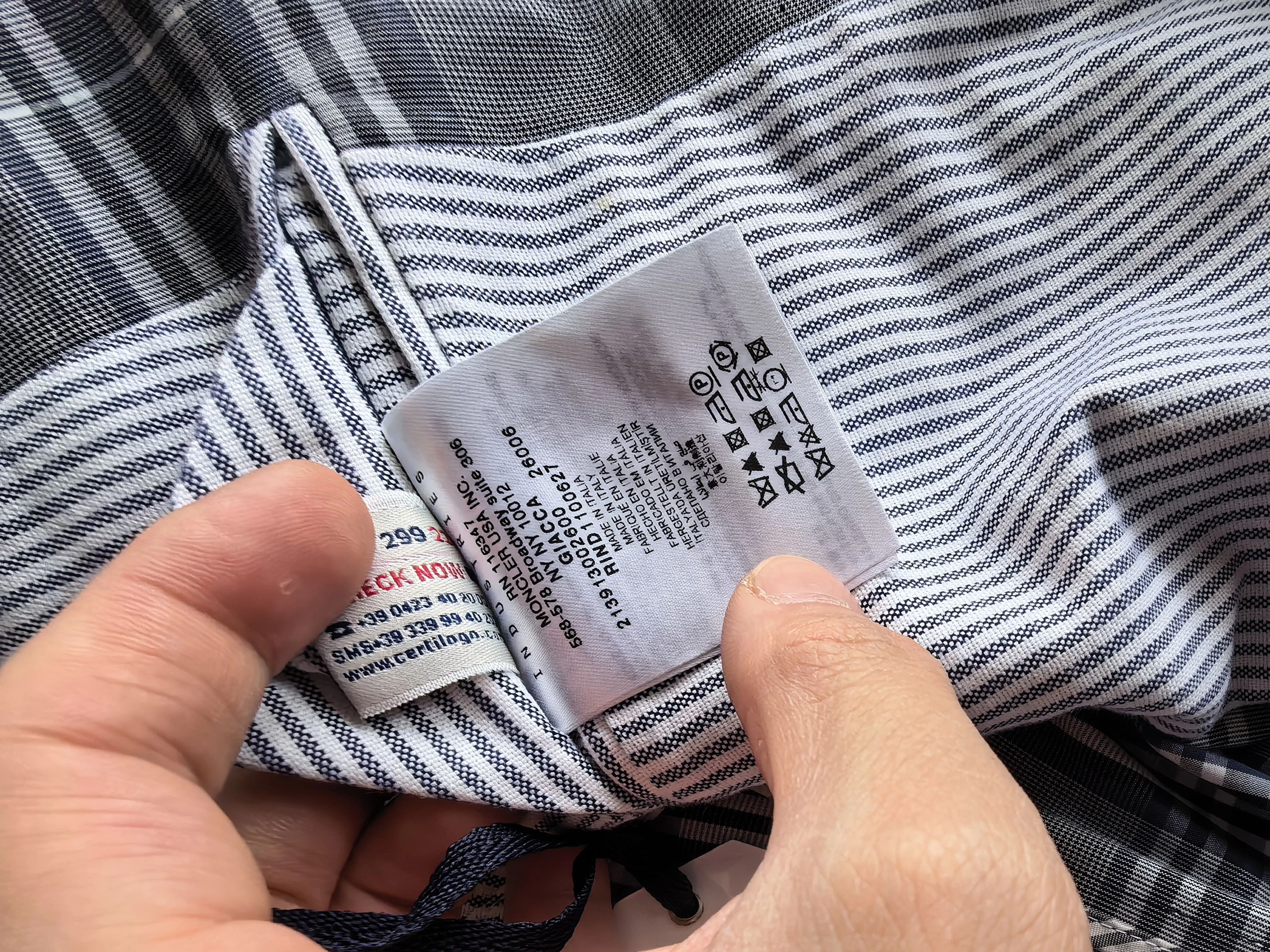 Moncler Moncler New With Tags Gray Check Cotton Suit Jacket Size US XS / EU 42 / 0 - 7 Thumbnail
