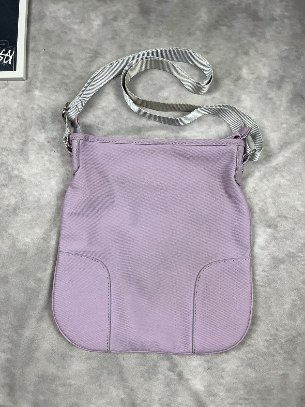Lacoste Lacoste IUNU FLAT Lilac/Lavender Flat Crossbody Shoulder Bag Size ONE SIZE - 5 Thumbnail