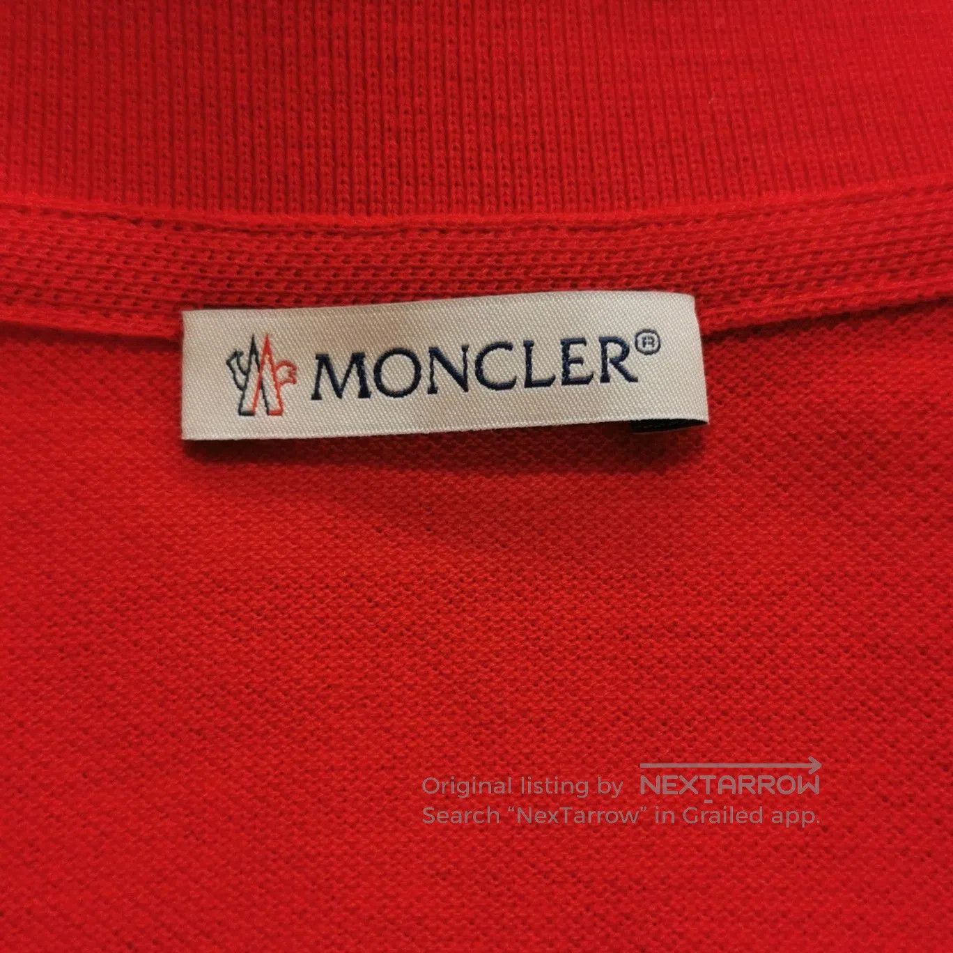 Moncler Moncler Red Cotton Logo Polo Shirt S. Size US S / EU 44-46 / 1 - 5 Thumbnail