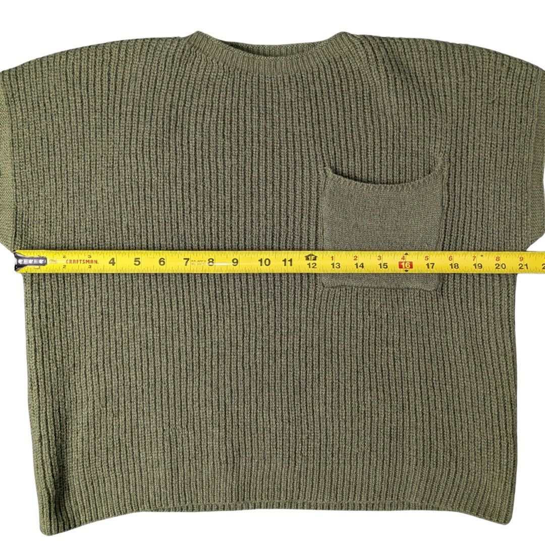 Shein Moss Green Knit Pullover Shirt | Women's M | Shein Size M / US 6-8 / IT 42-44 - 5 Thumbnail