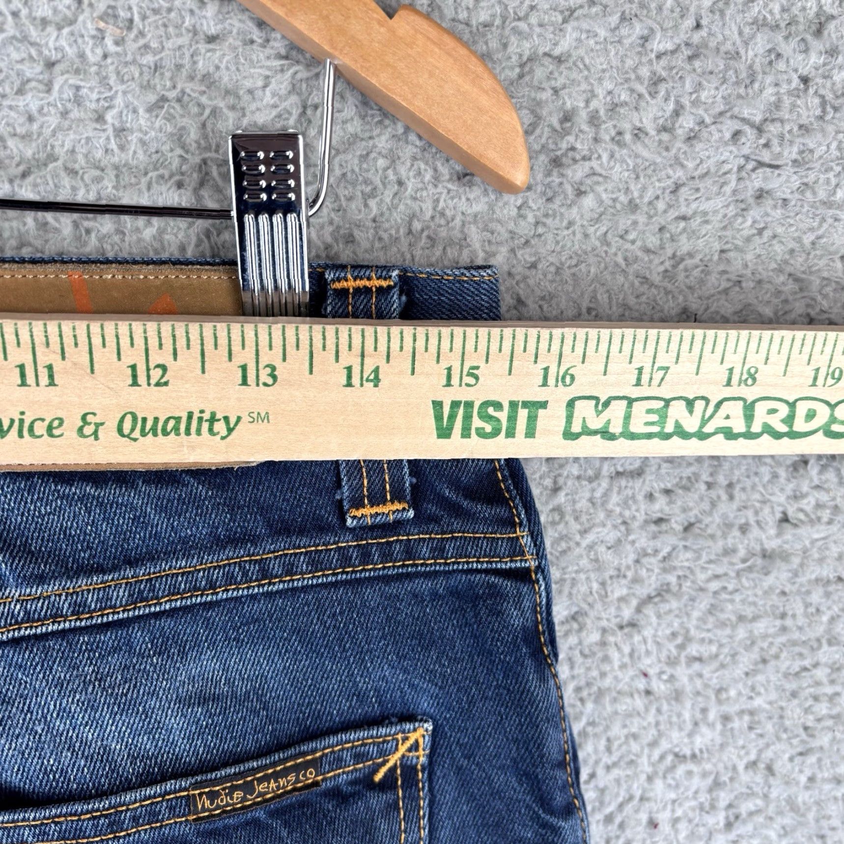 Nudie Jeans Nudie Jeans Grim Tim Jeans 30x32 Slim Straight Raw Denim Blue Button Fly Men Size US 30 / EU 46 - 5 Thumbnail
