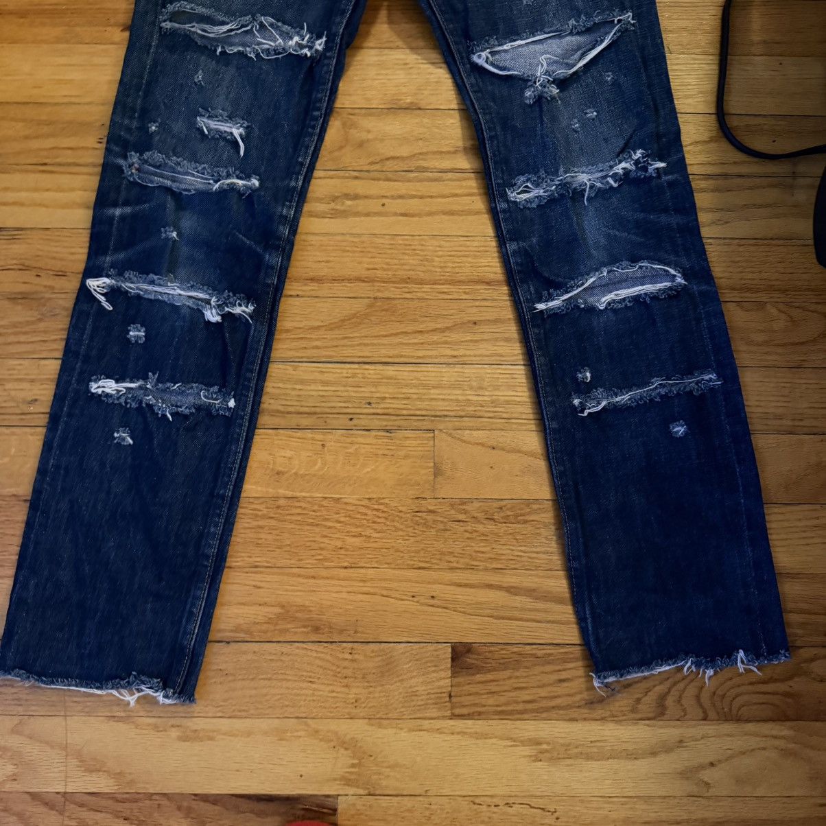 A.P.C. A.P.C. Petit Standard Jean Distressed Japanese Selvedge Size US 27 - 3 Thumbnail