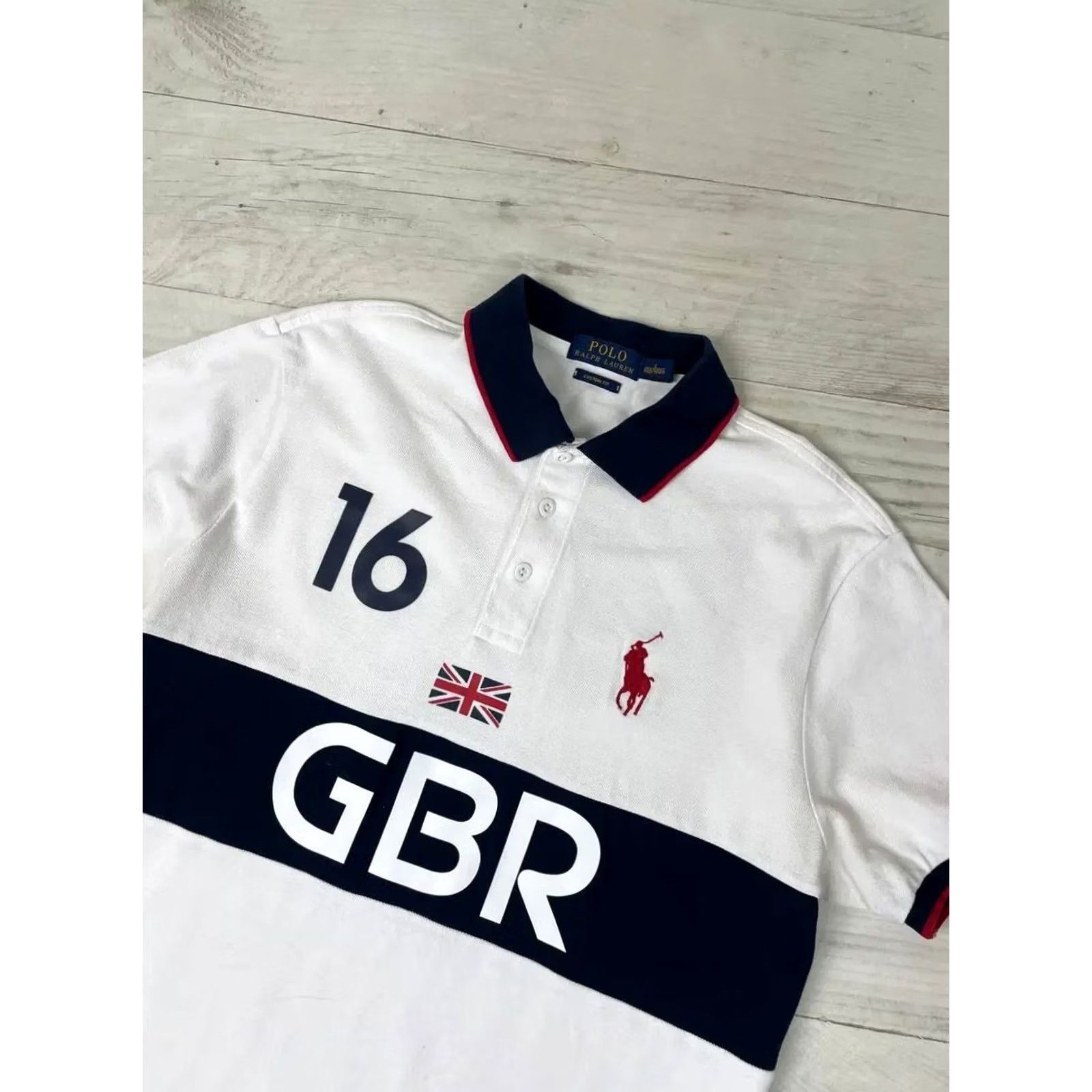 Polo Ralph Lauren VINTAGE Polo Ralph Lauren Polo Shirt Rugby Polo Shirt Men L White GBR Great Britain Shirt Men L White Rugby 70s 80s 90s Size US L / EU 52-54 / 3 - 2 Thumbnail