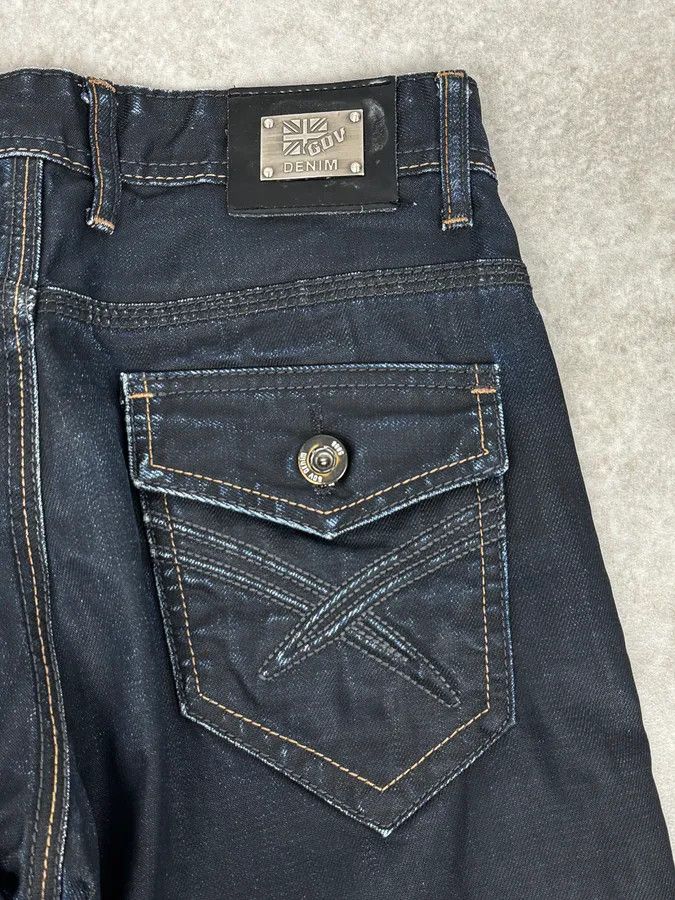 Vintage 2000s Black Waxed Effect Obscure Denim Jeans Size US 32 / EU 48 - 9 Thumbnail