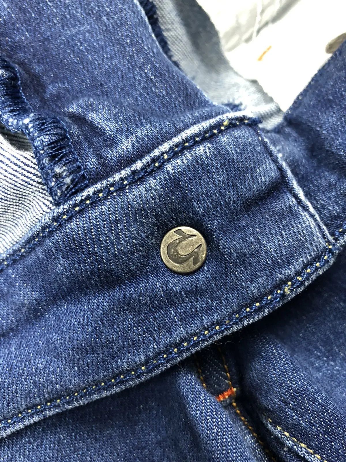 True Religion TRUE RELIGION Big Logo Denim Jeans Made in USA Streetwear Size 31" - 10 Thumbnail