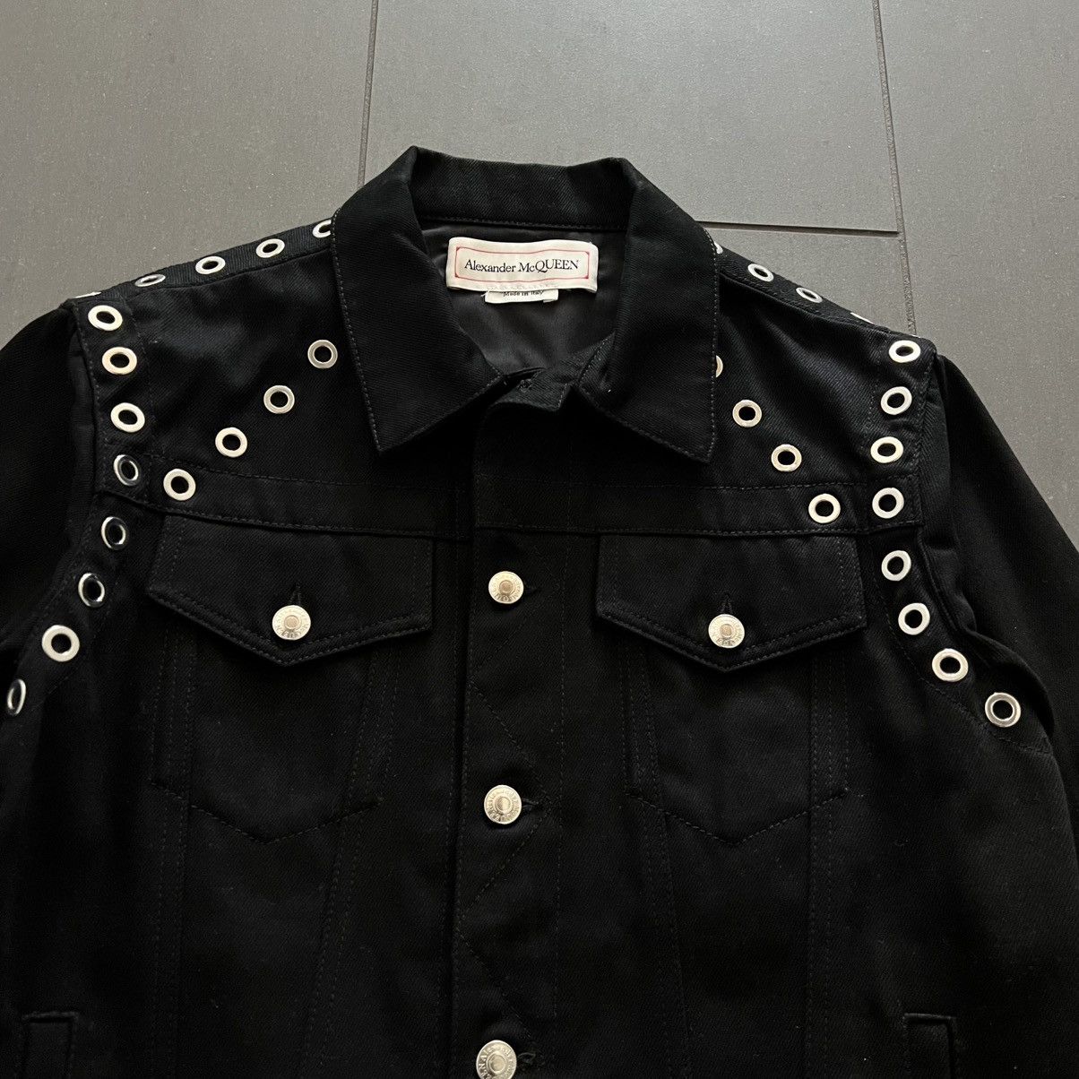 Alexander McQueen Alexander McQueen SS23 Eyelet Harness Denim Jacket Size US M / EU 48-50 / 2 - 2 Thumbnail